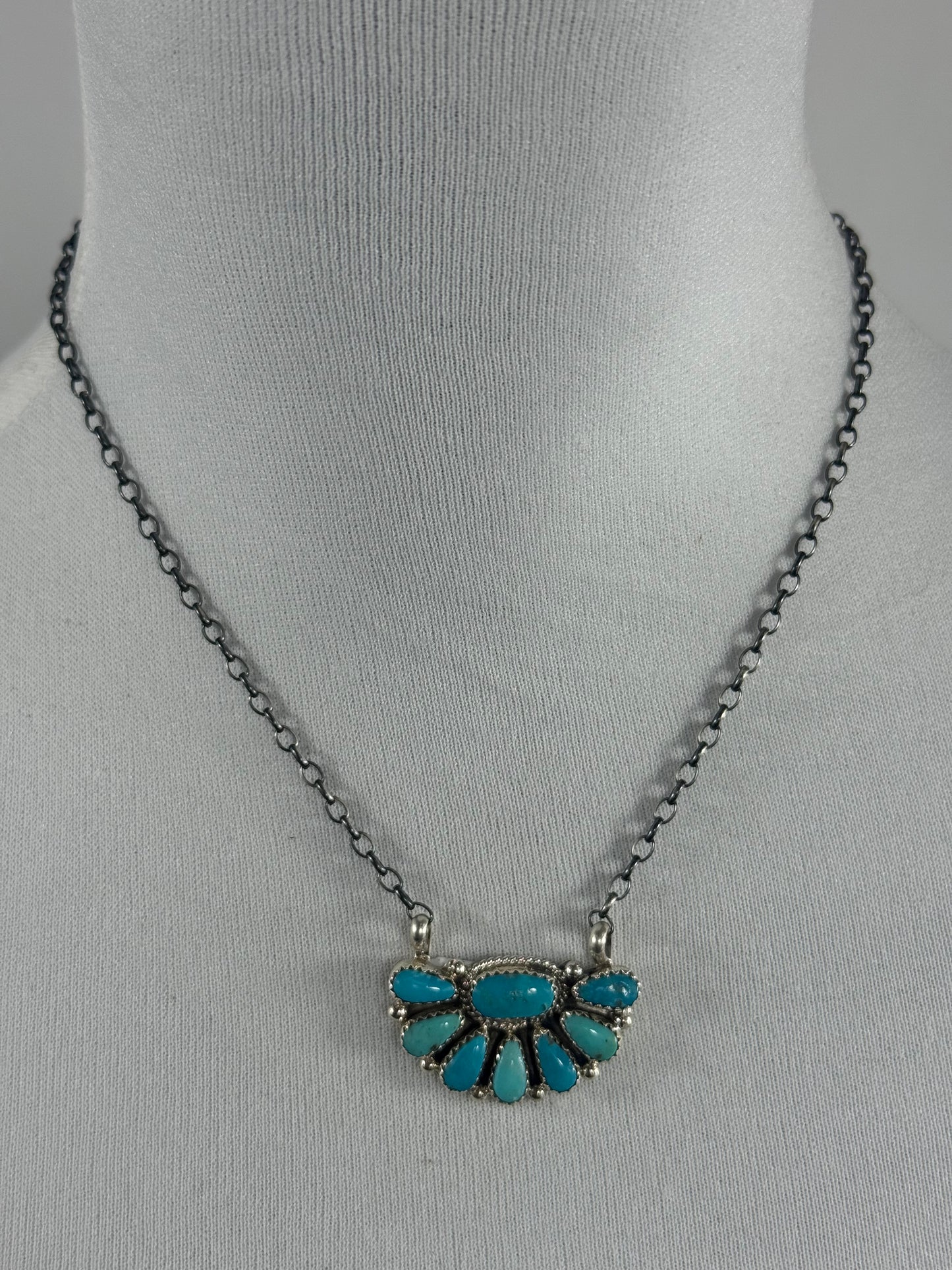 Kingman Half Cluster Necklace