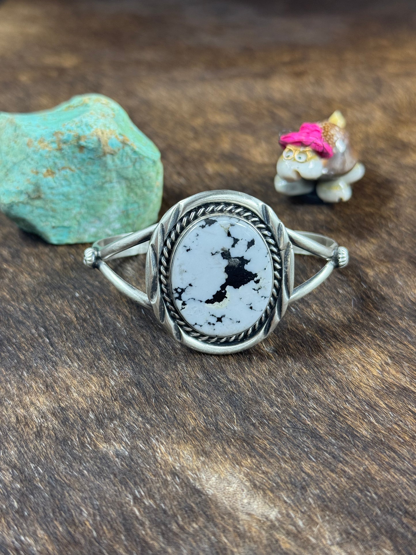 White Buffalo Circle Bracelet