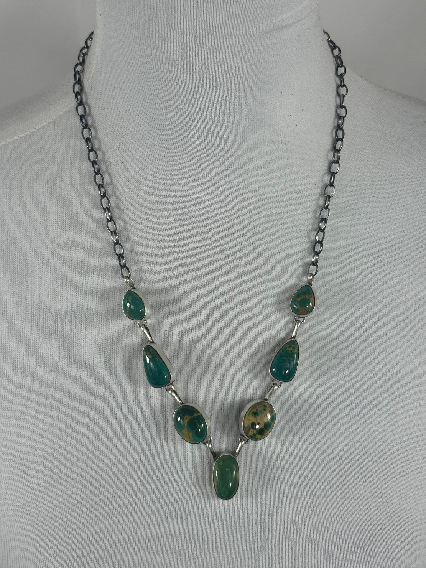 Kingman Turquoise Lariat Necklace