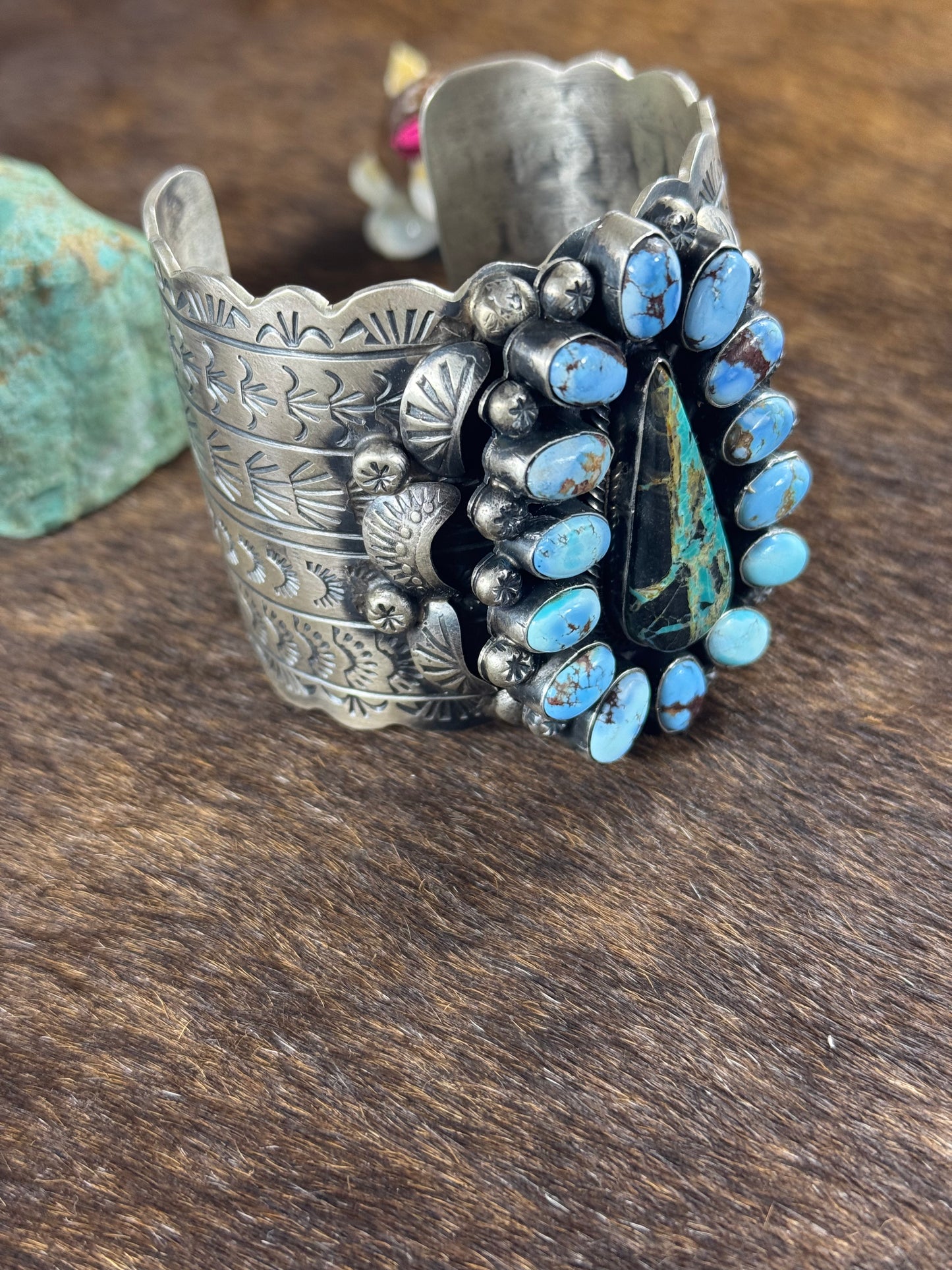 Golden Hills and Black Jack Cluster Cuff