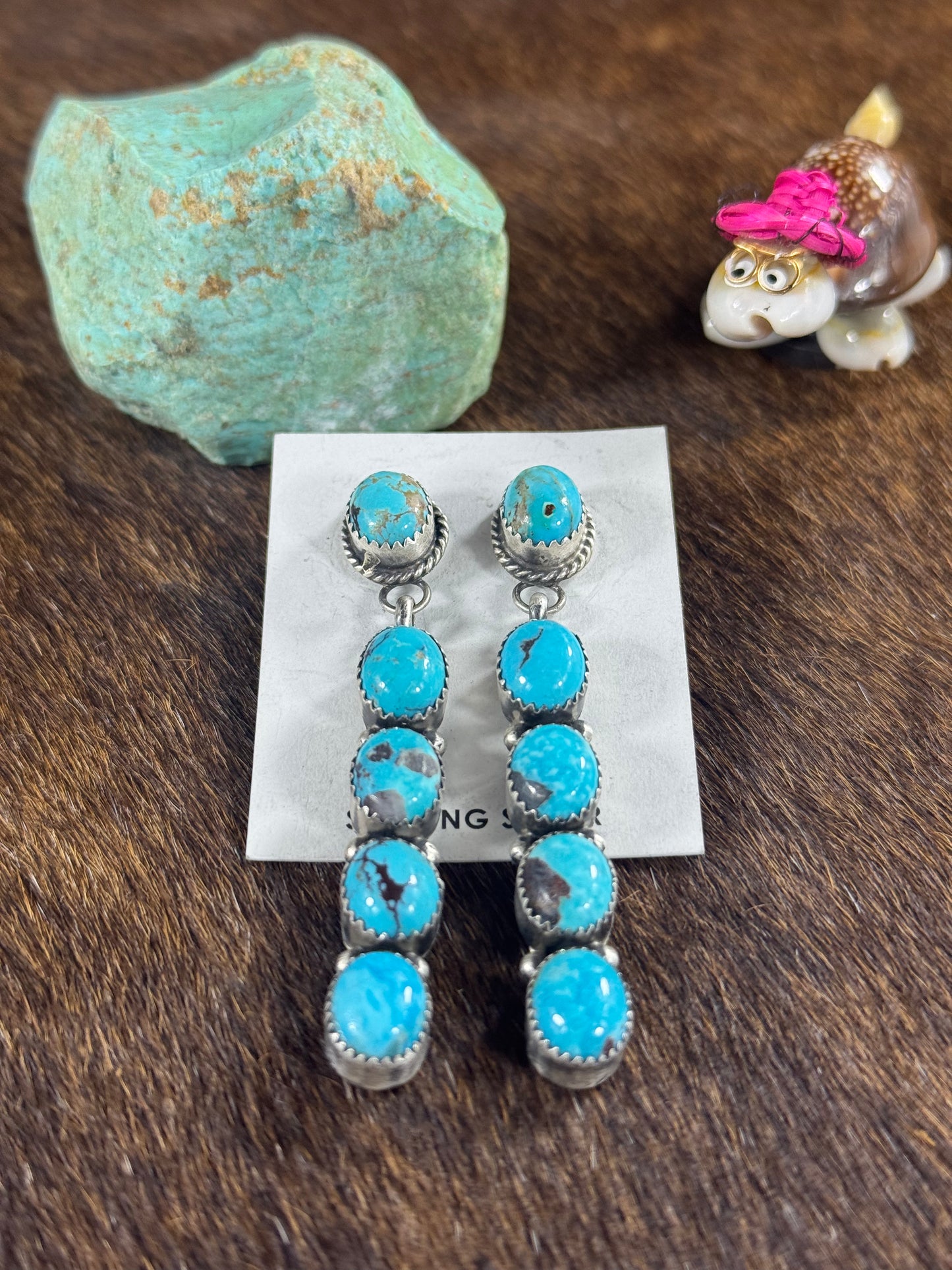 Kingman Turquoise Dangle Earring