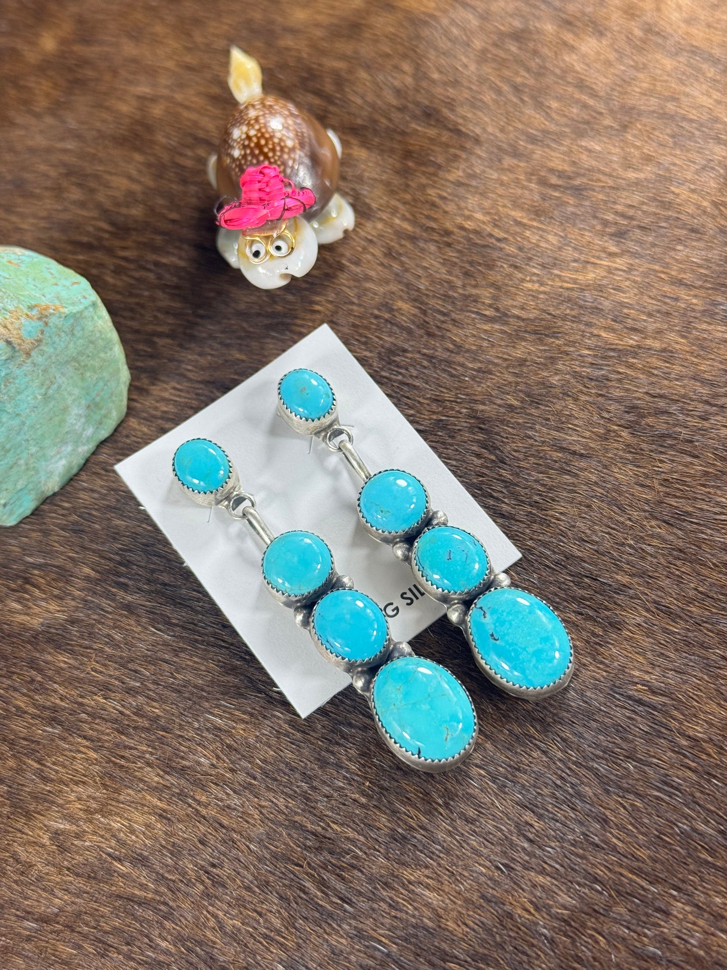 Kingman Turquoise Dangle Earring