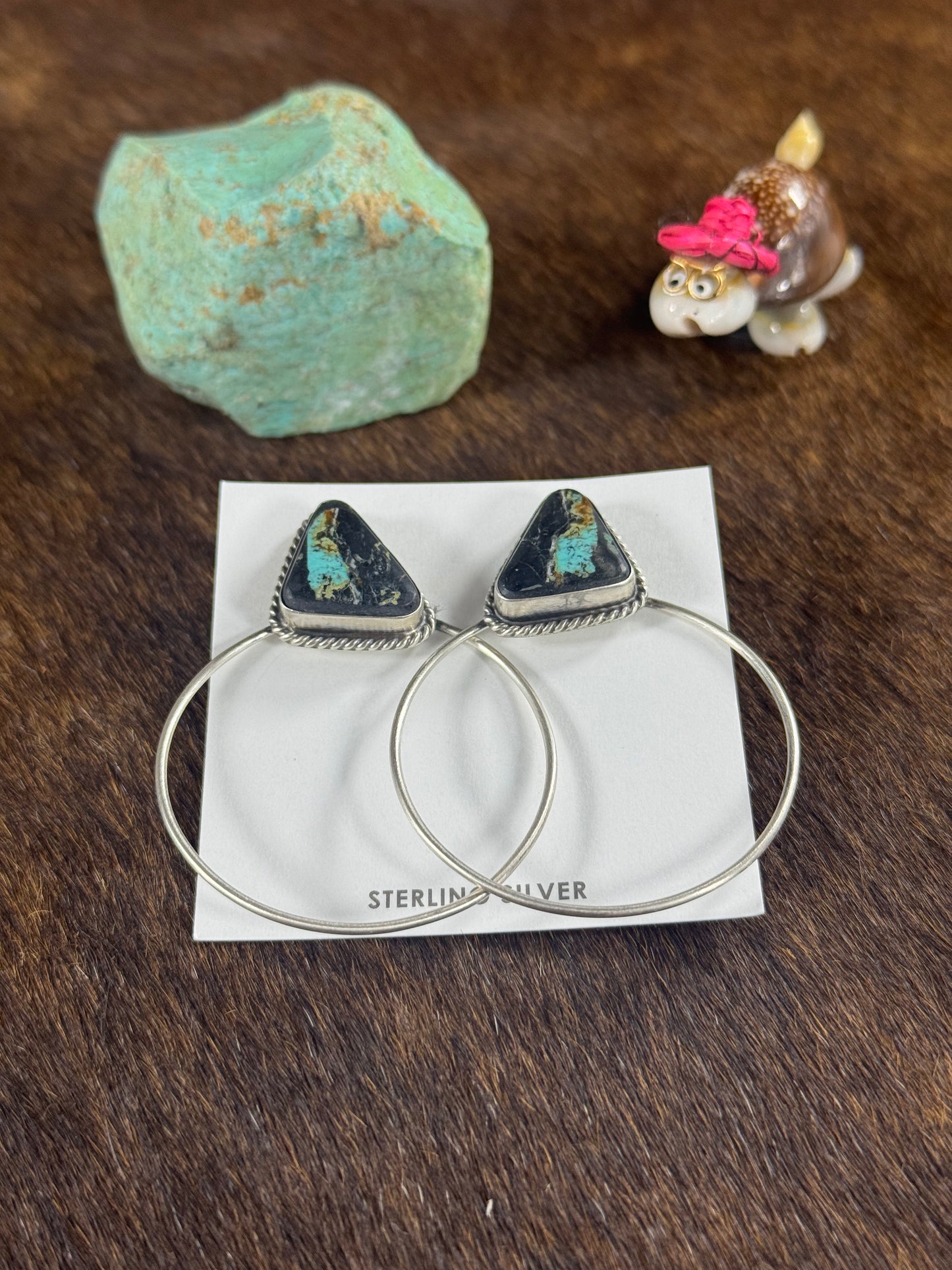 Black Jack Hoop Earring