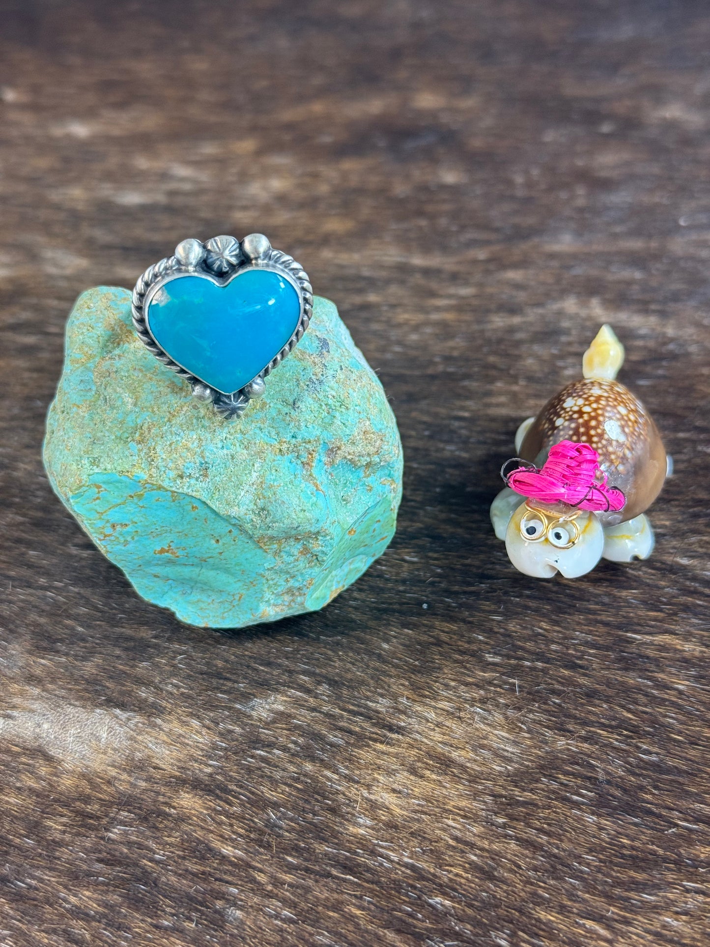 Kingman Turquoise Small Heart Ring