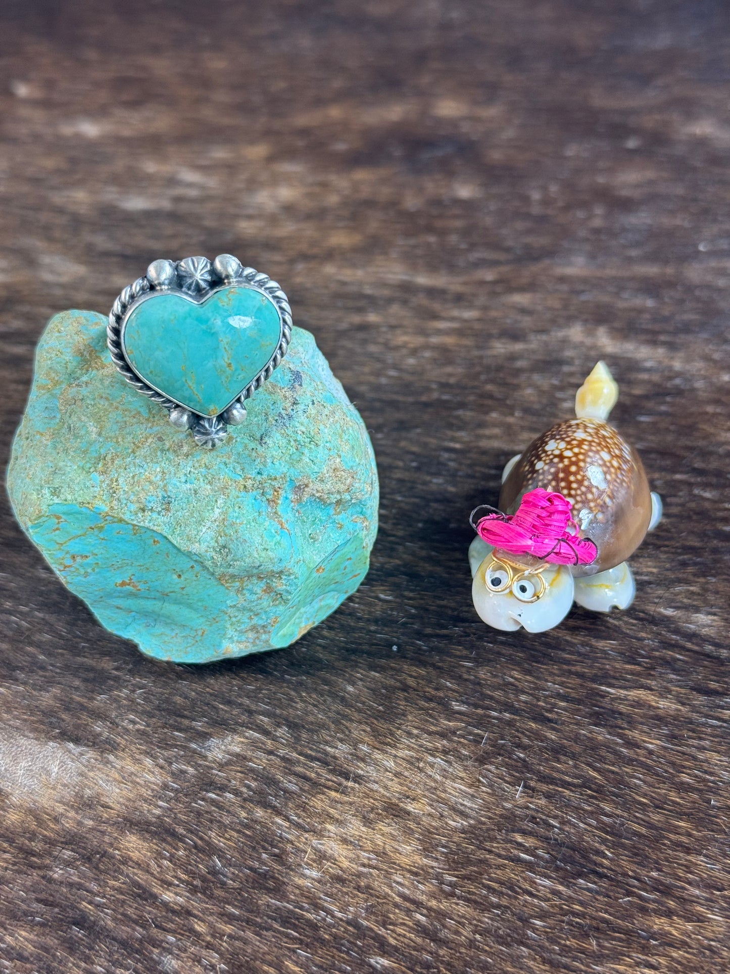 Kingman Turquoise Small Heart Ring