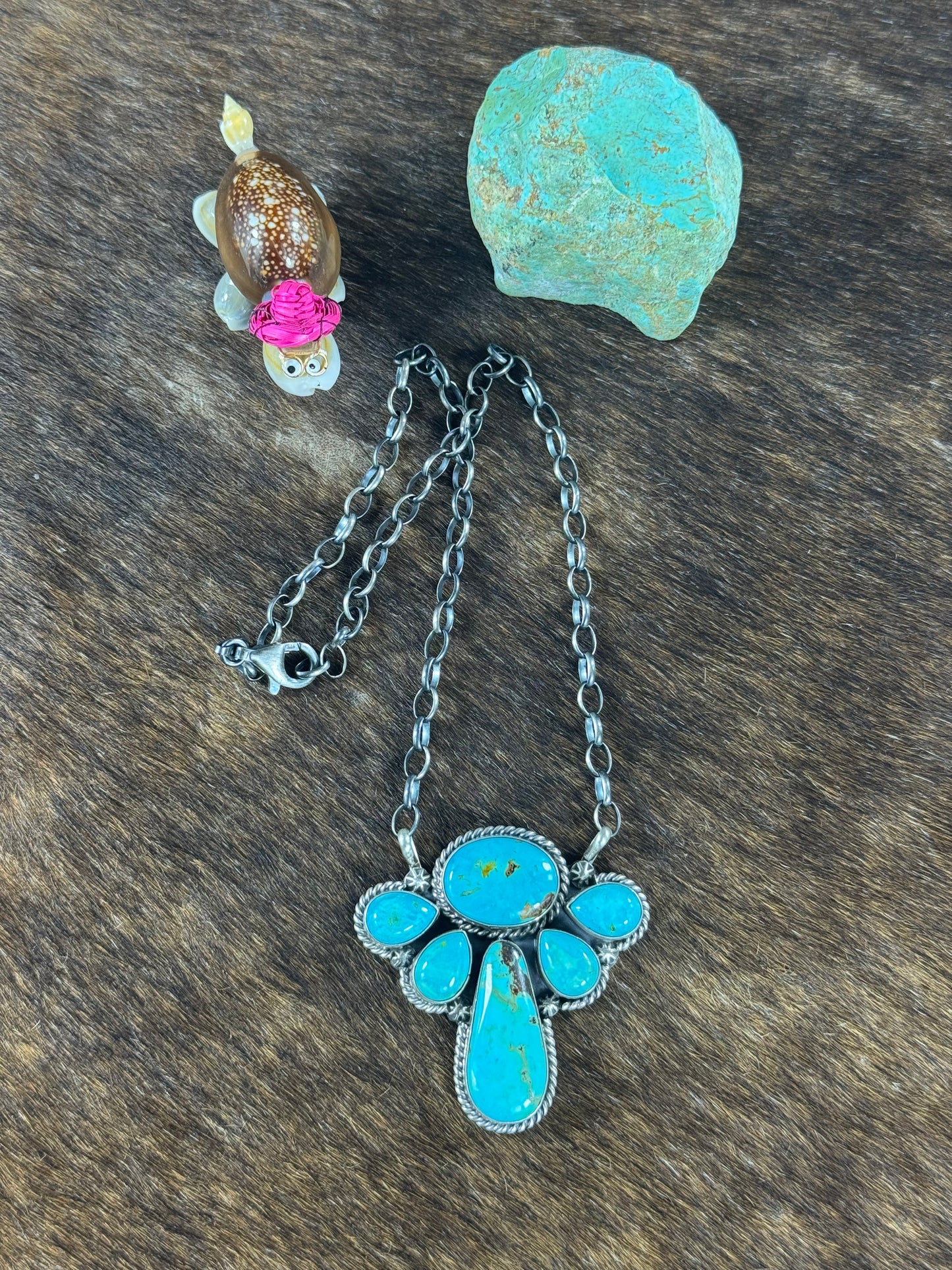 Kingman Half Cluster Fixed Necklace