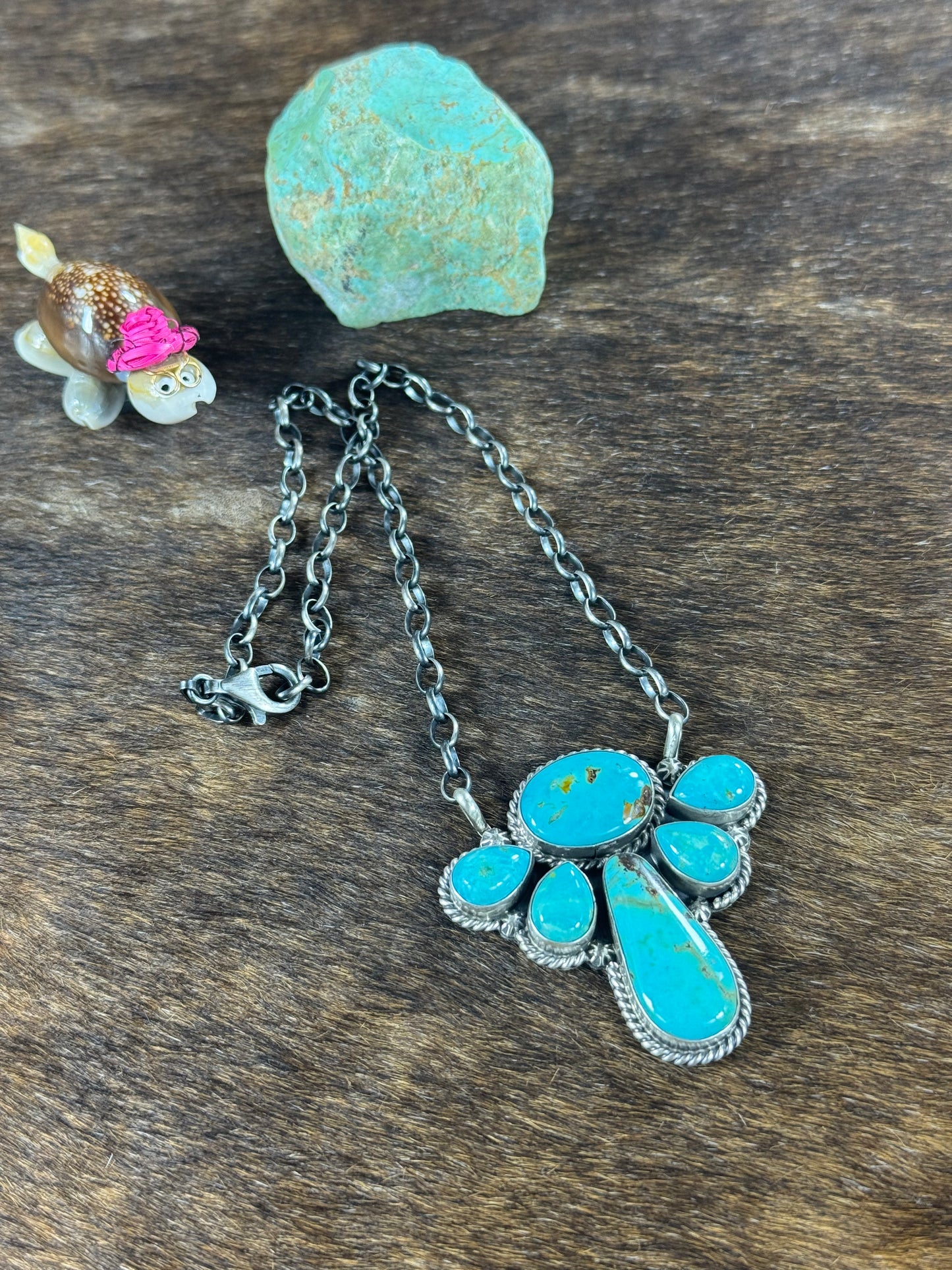 Kingman Half Cluster Fixed Necklace