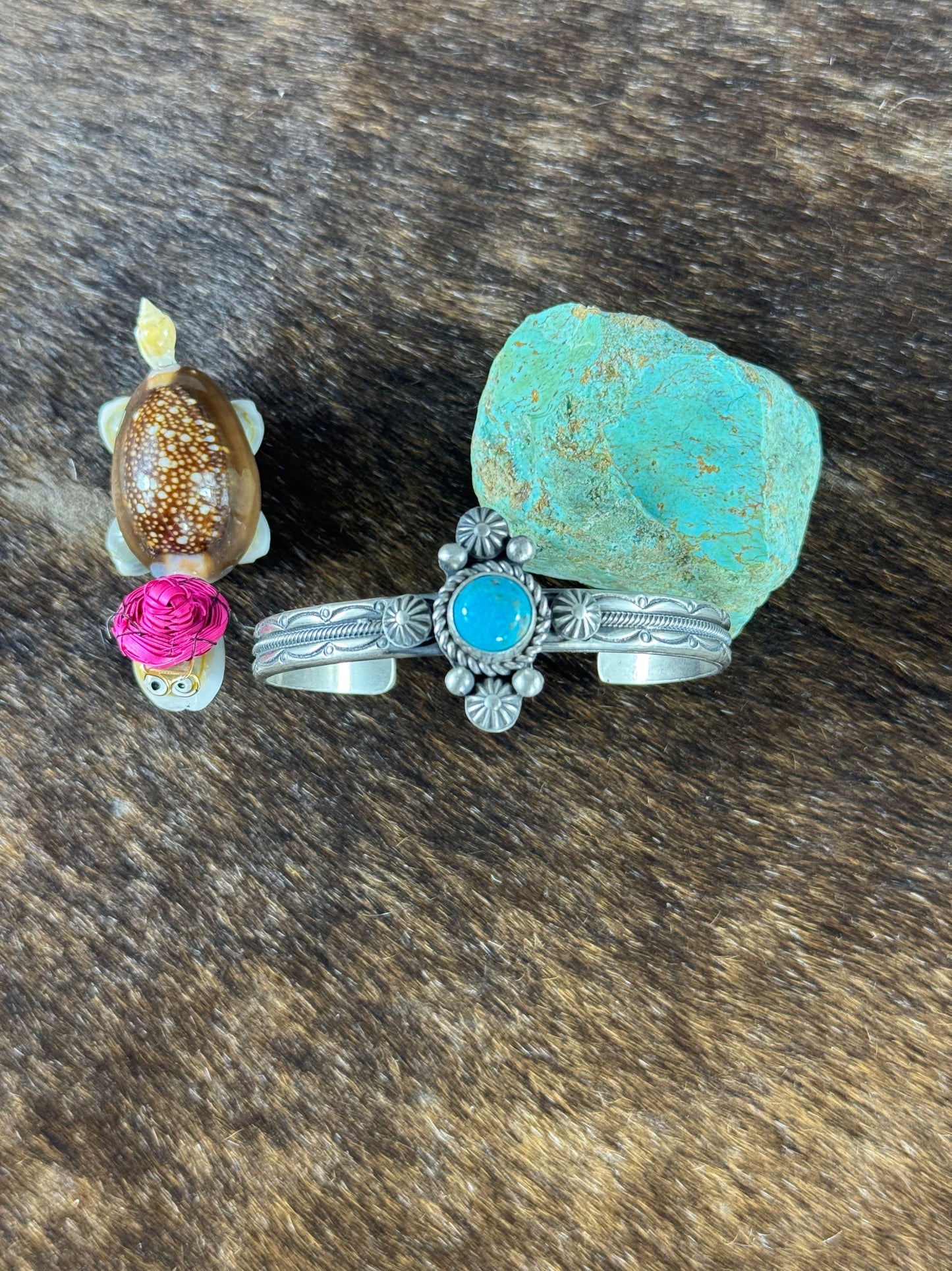 Kingman Turquoise Stamp Cuff
