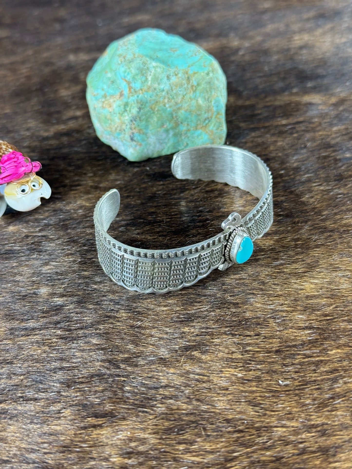 Kingman Turquoise Thunderbird Cuff