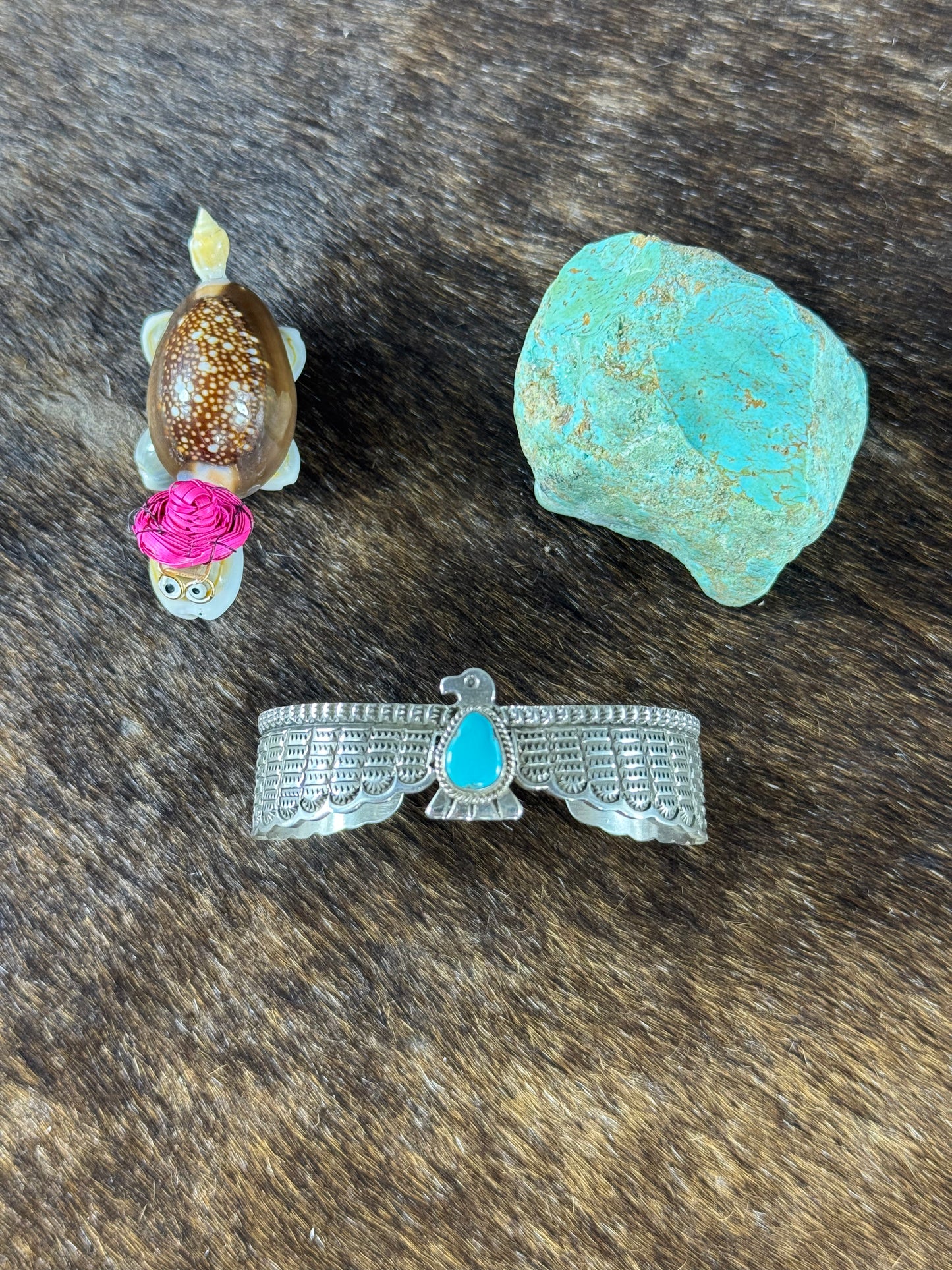 Kingman Turquoise Thunderbird Cuff