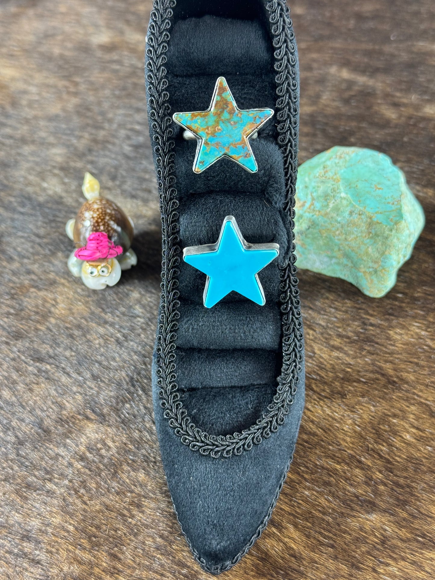 Kingman Turquoise Star Ring