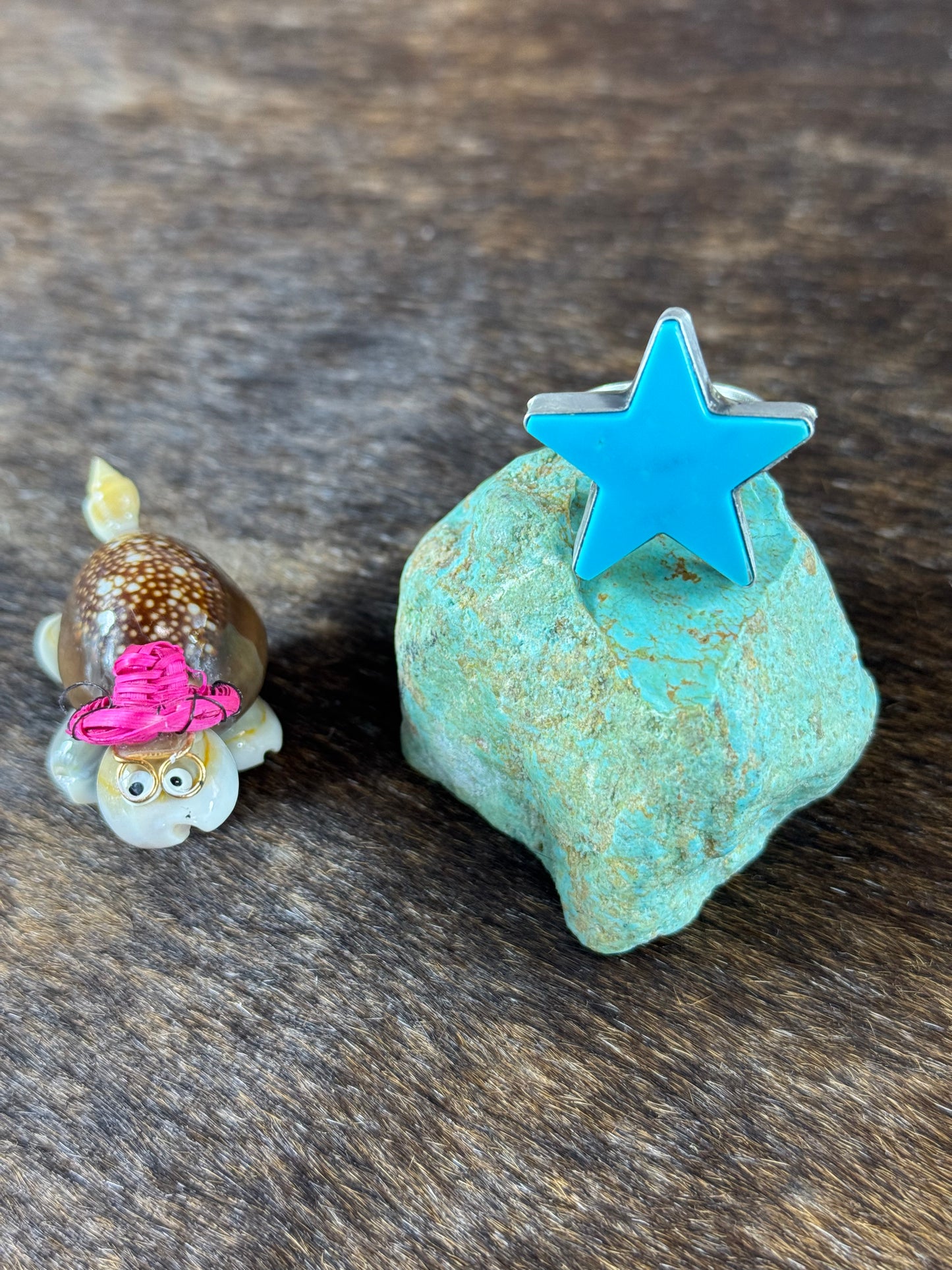 Kingman Turquoise Star Ring