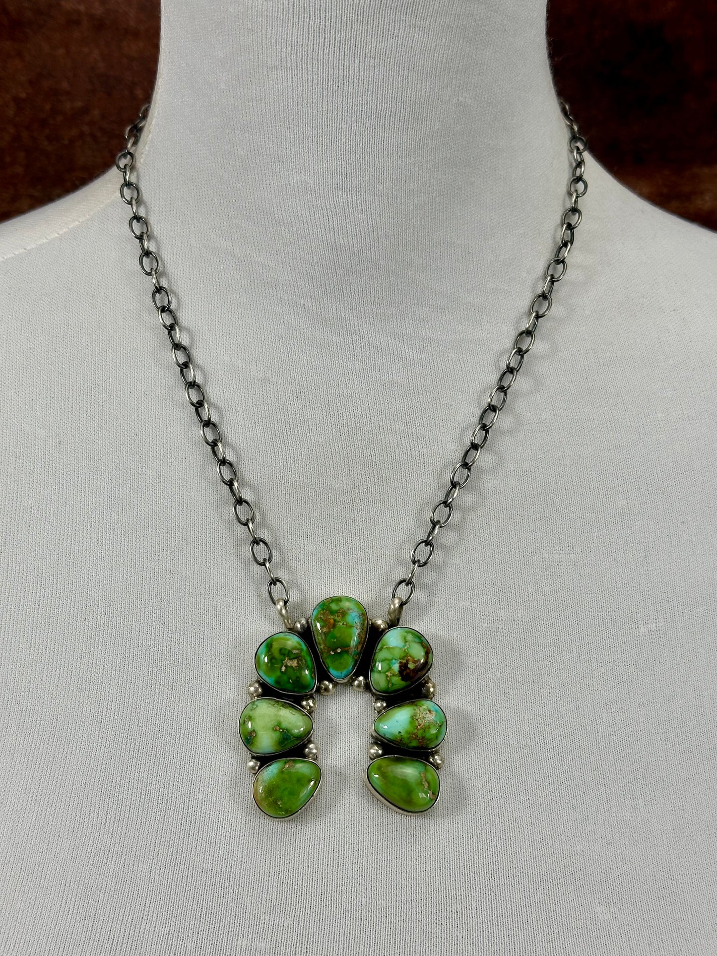 Sonoran Turquoise Sterling Silver Naja Necklace