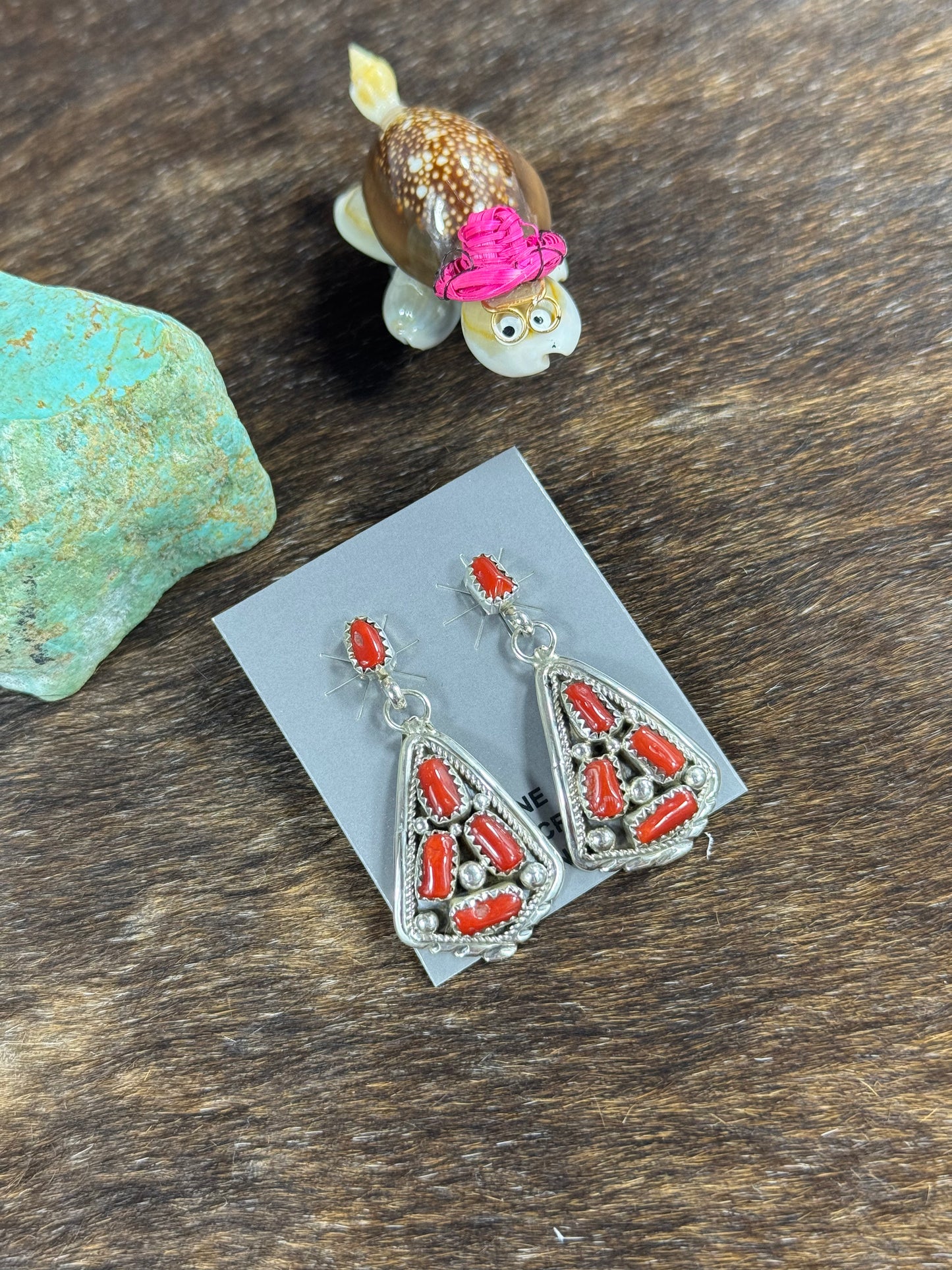 Coral Dangle Earring