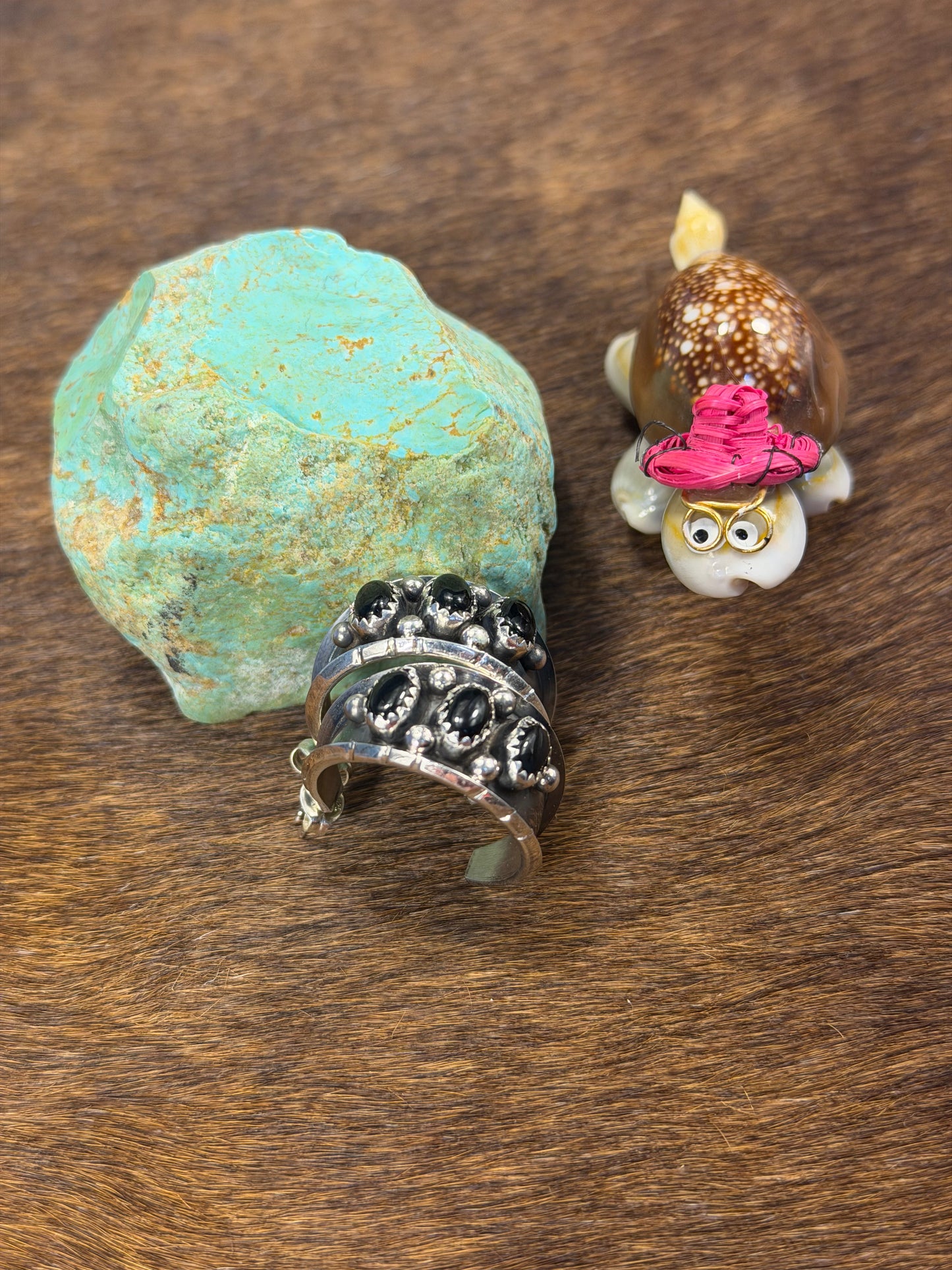 Black Onyx Hoop Earring