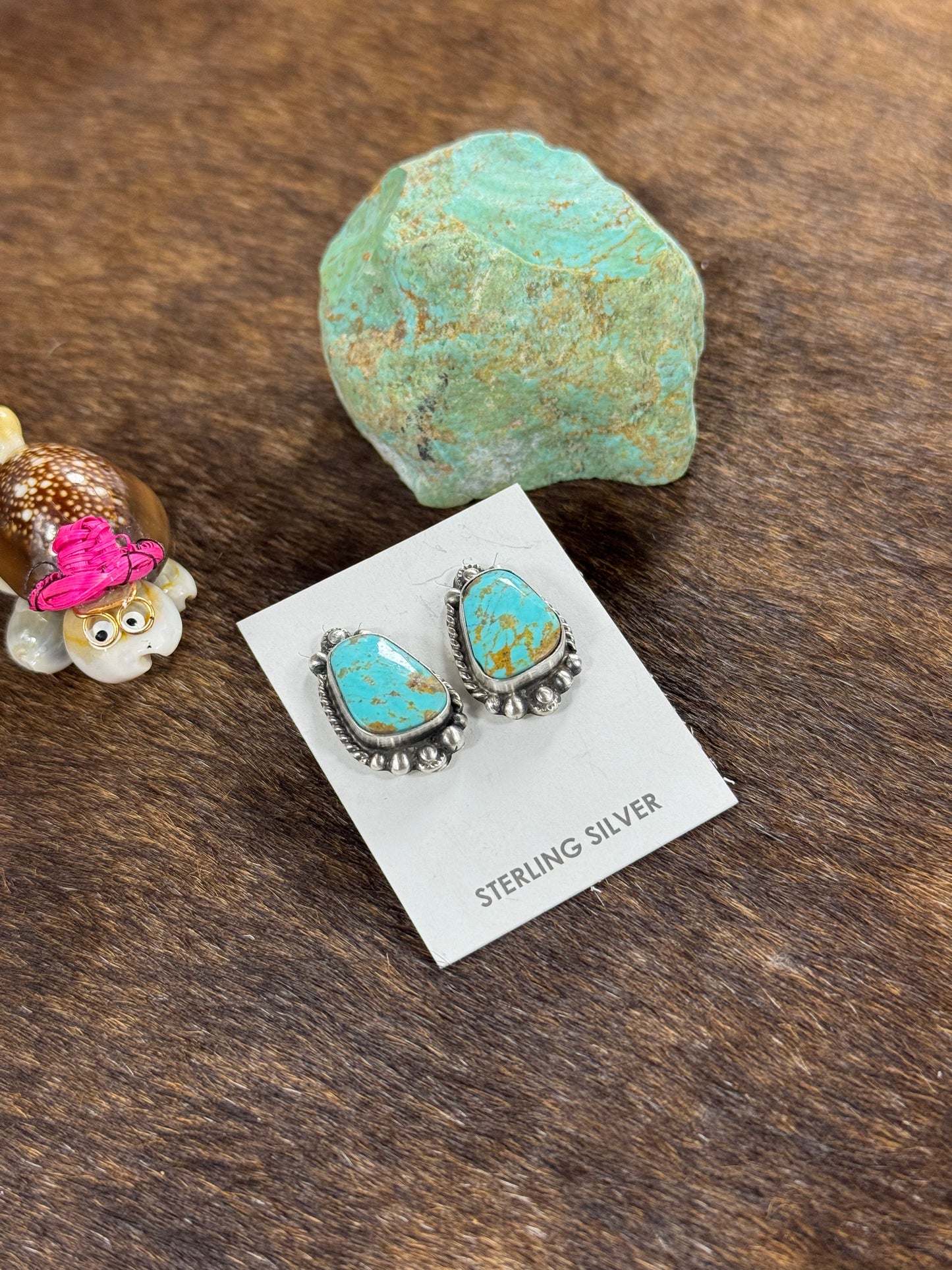 Kingman Turquoise Stud Earring