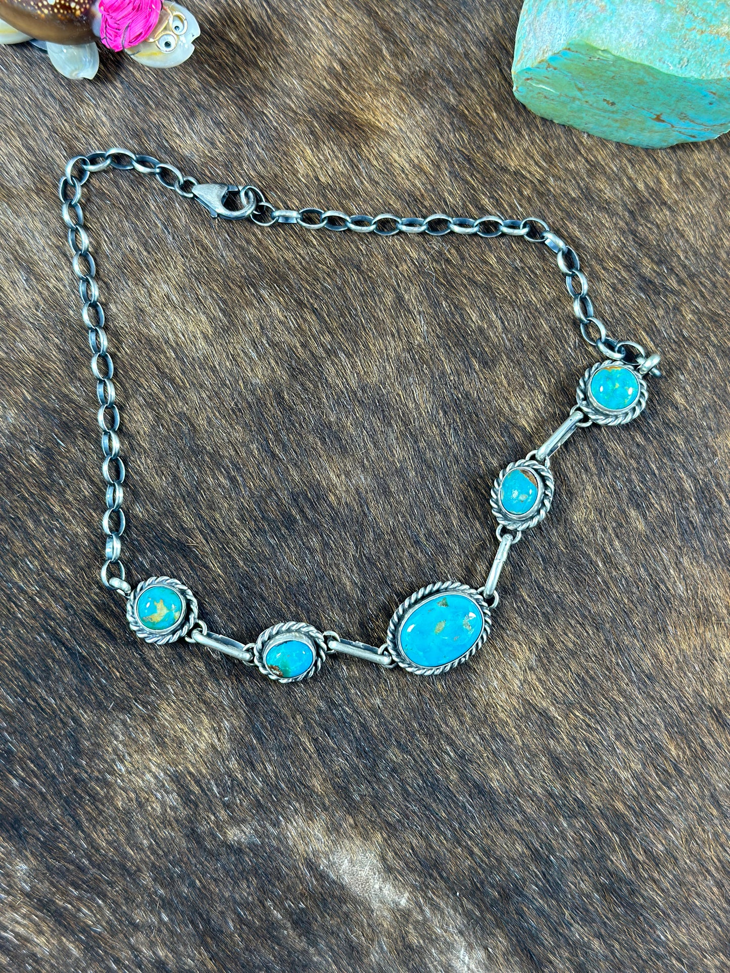 Kingman Turquoise Choker Necklace