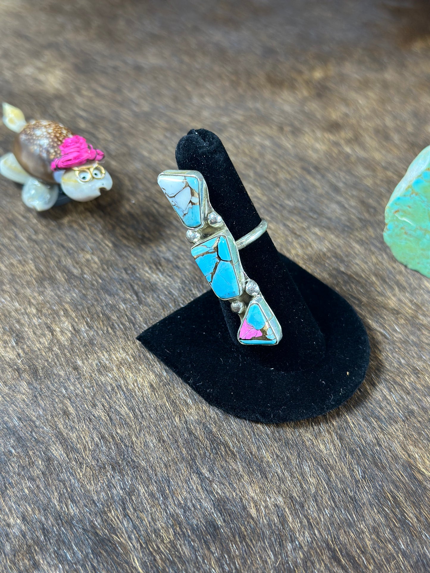 Cotton Candy 3 stone ring