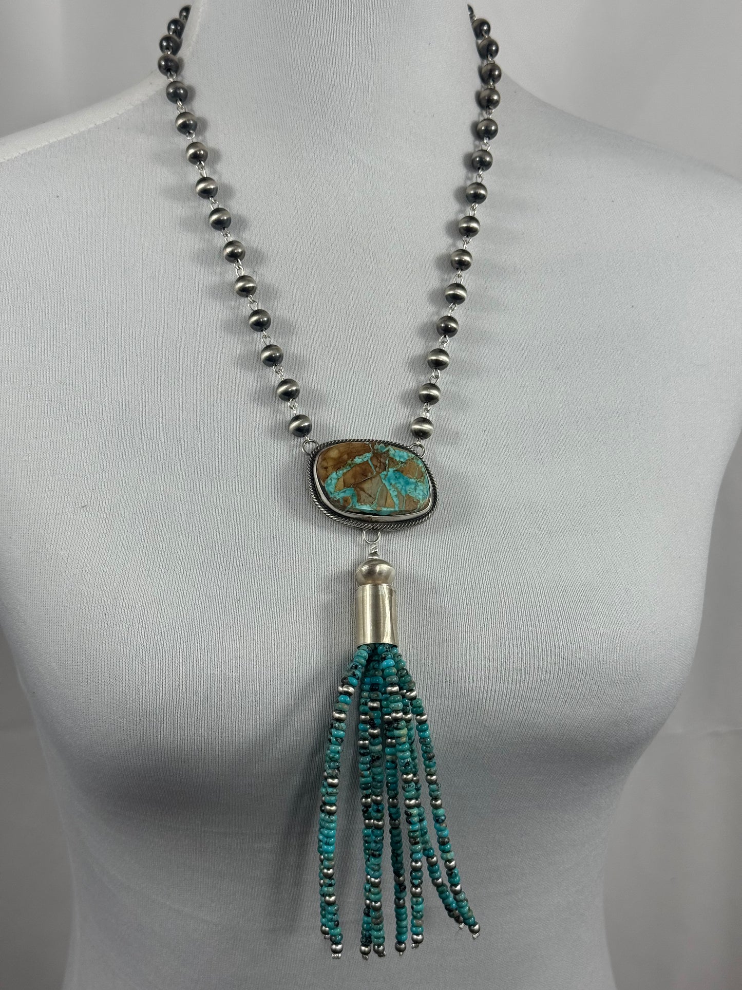 Royston and rosary bead necklace