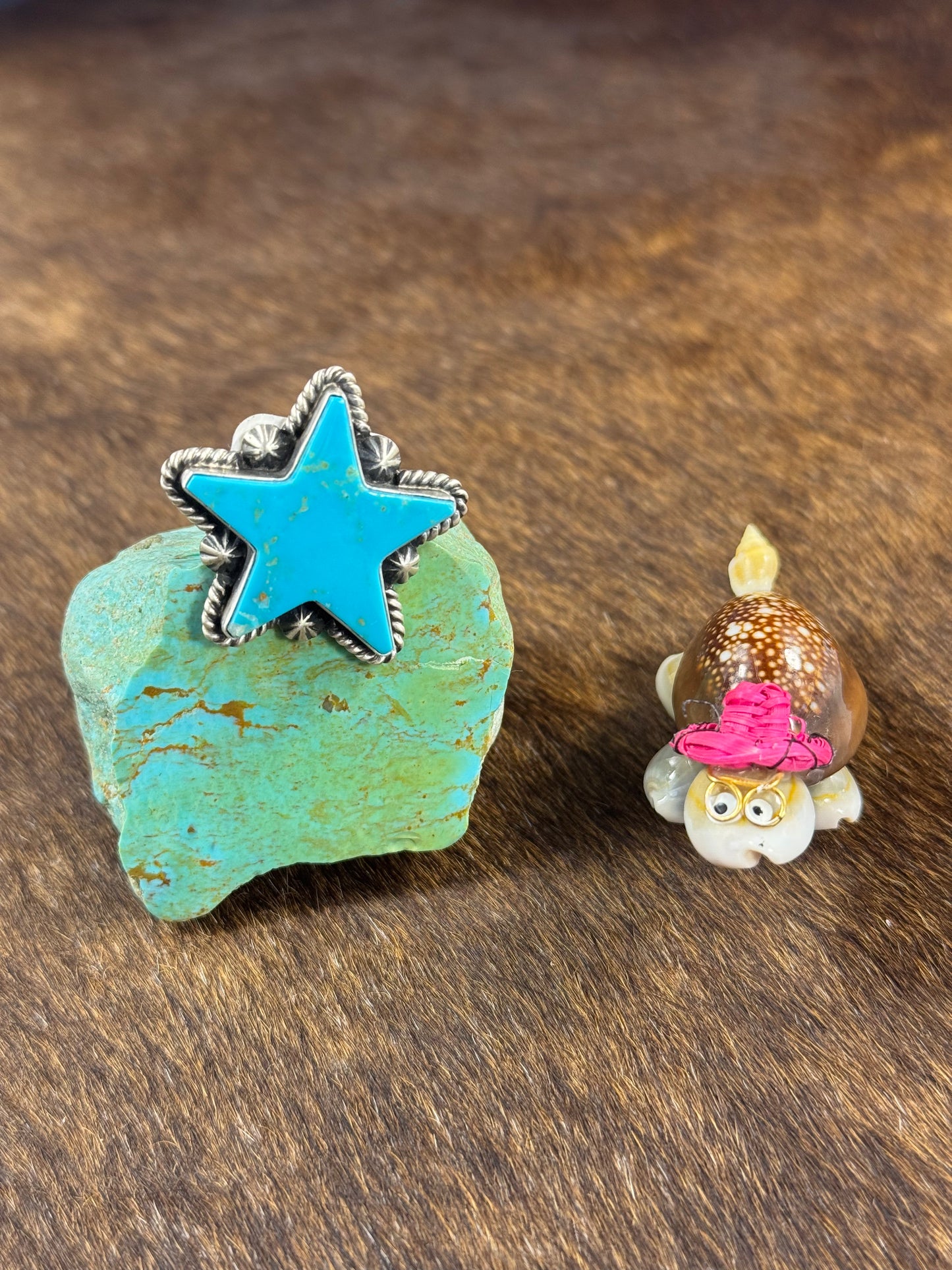 Kingman Turquoise Star Ring