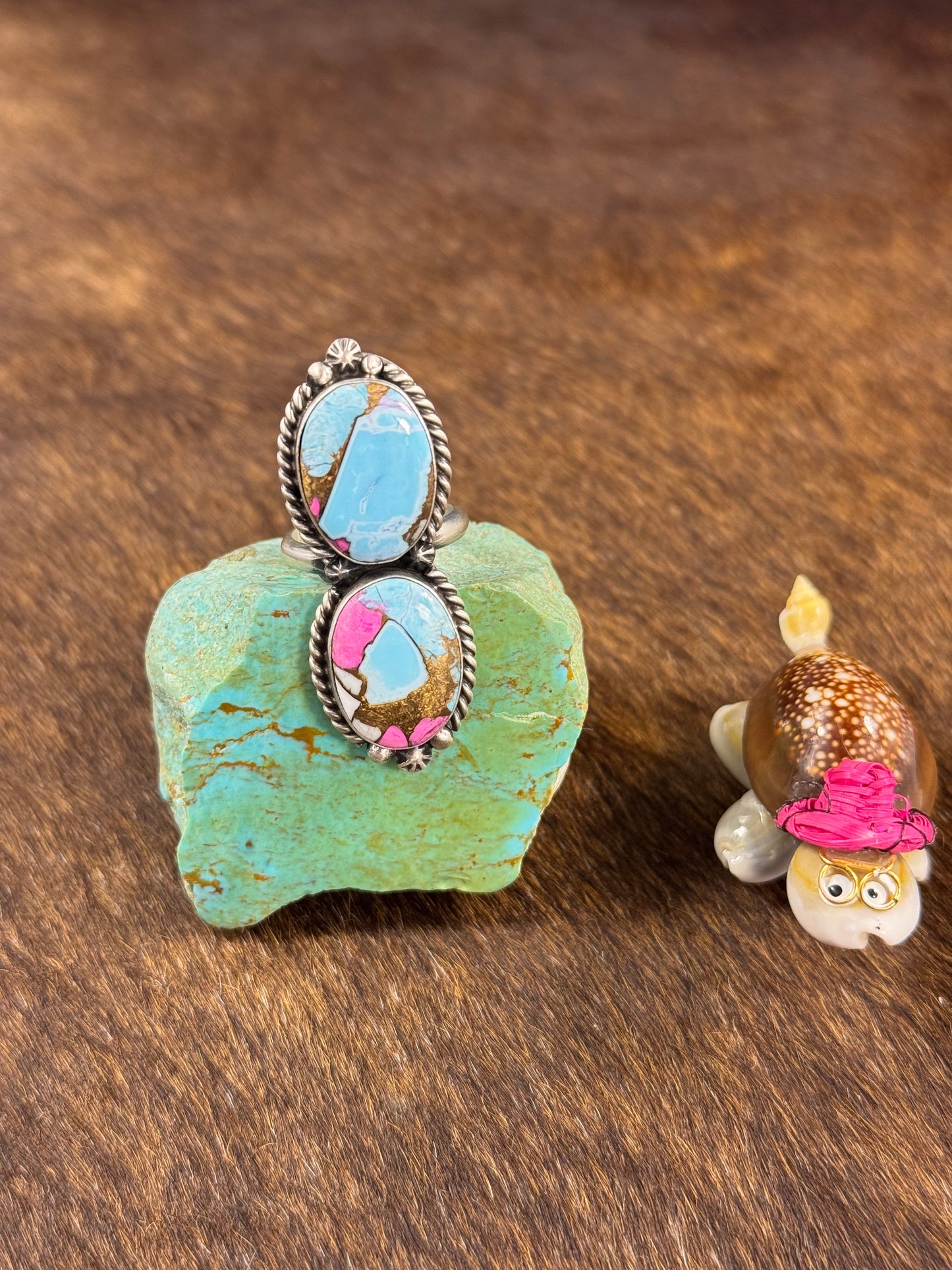 Two Stone Cotton Candy Ring