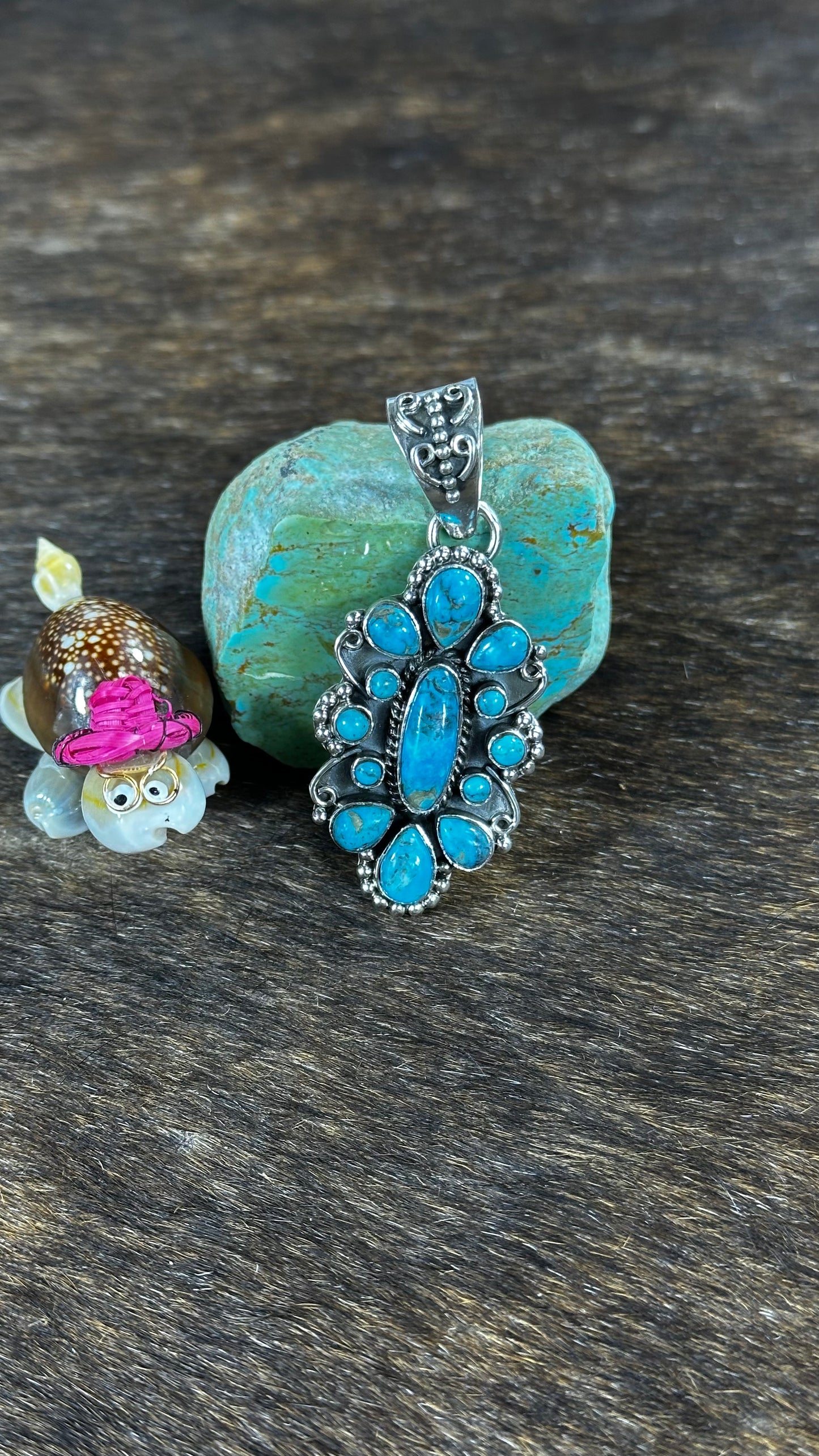 Blue Kingman Turquoise Pendant