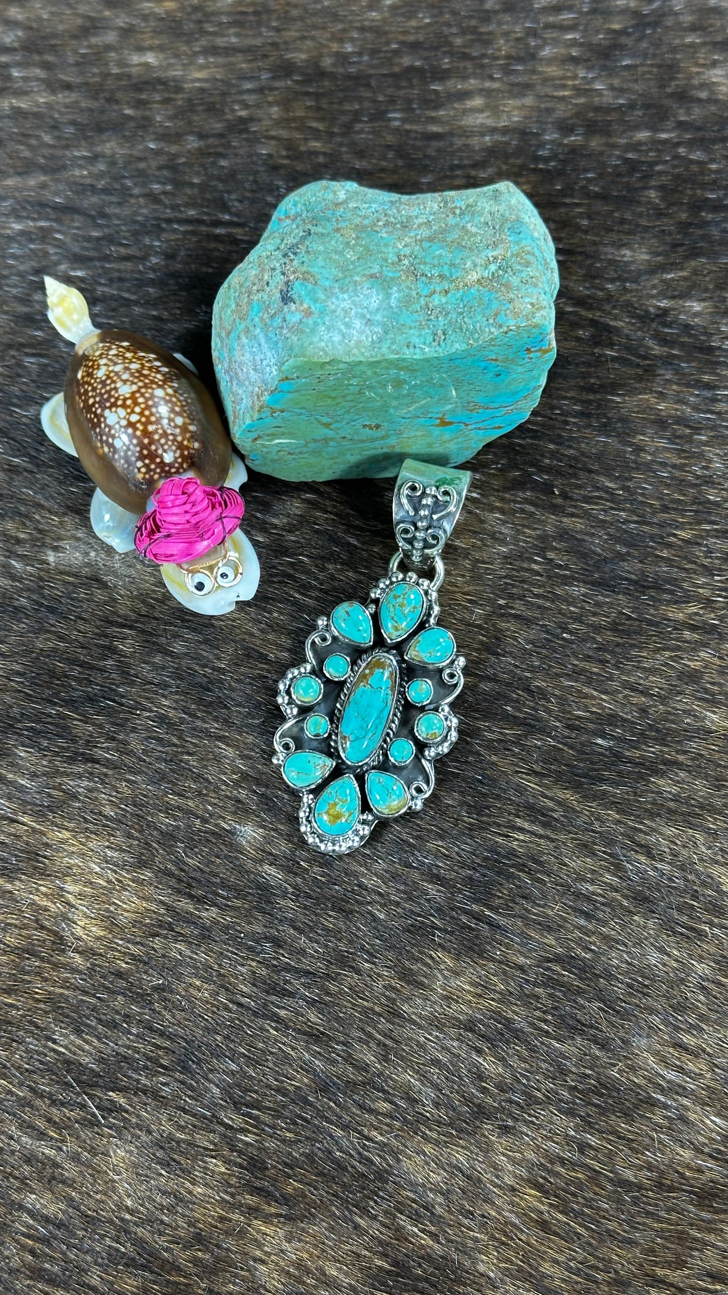 Green Kingman Turquoise Pendant