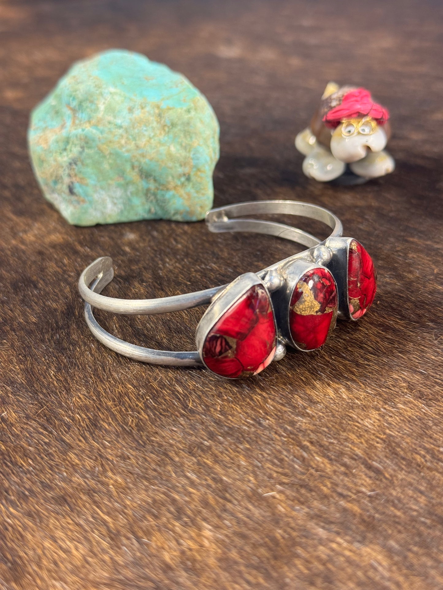 3 Stone Dahlia Rose Cuff