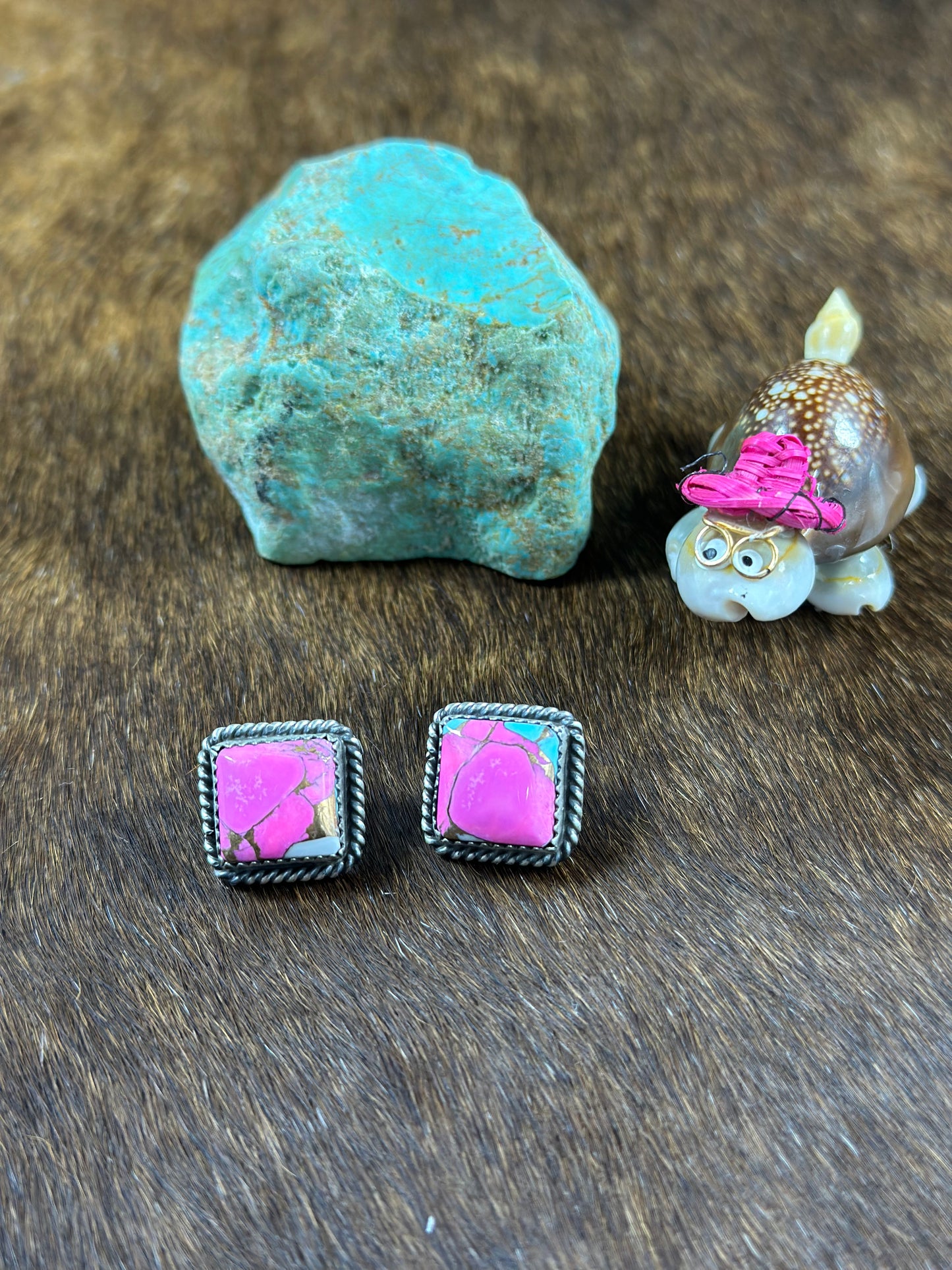 Cotton Candy Square Earring