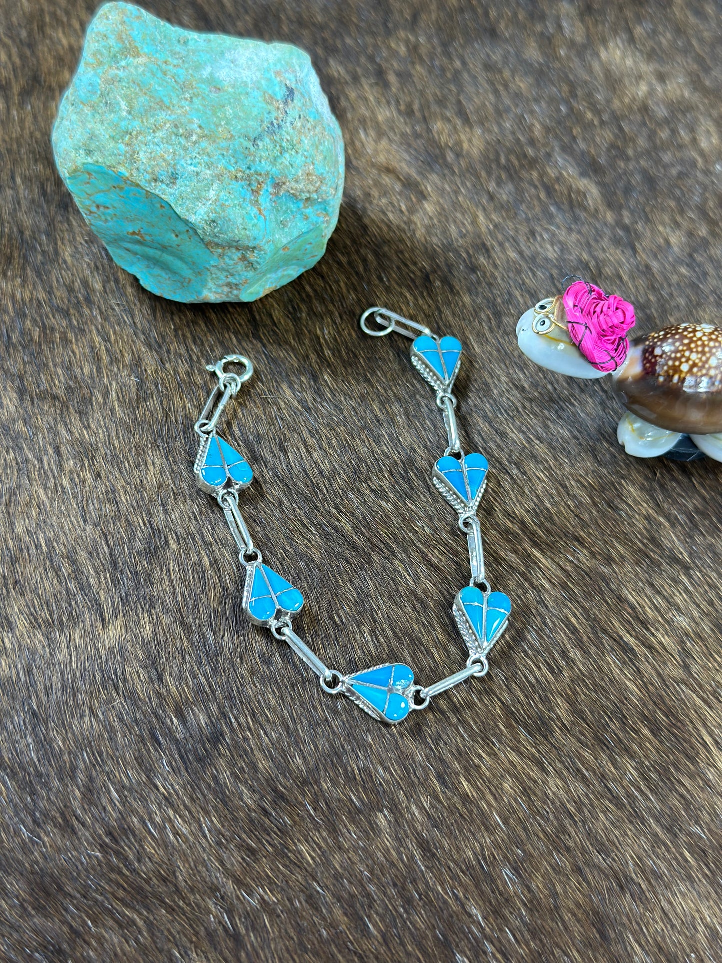 Kingman Heart Link Bracelet