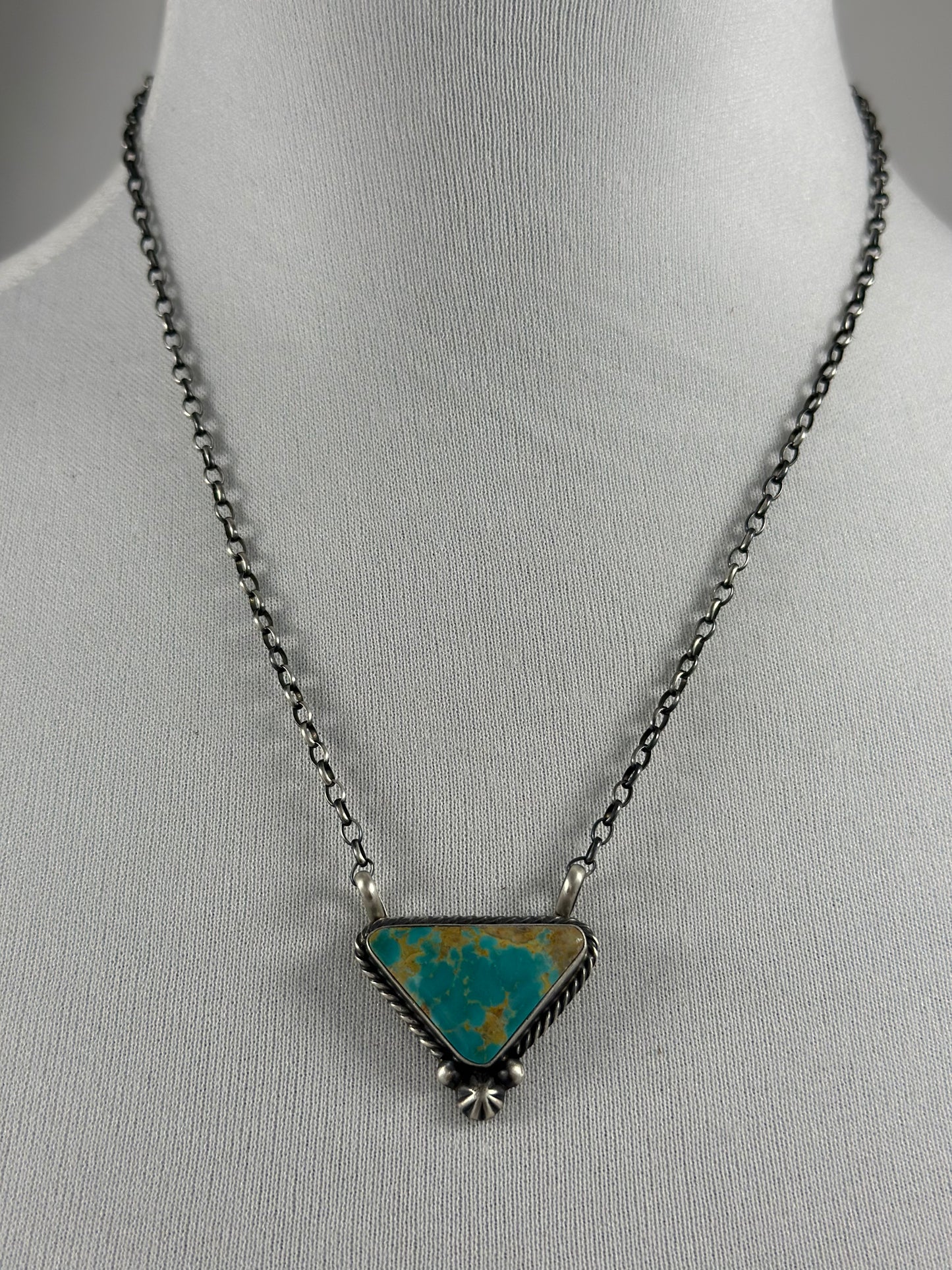 Kingman Triangle Fixed Pendant Necklace