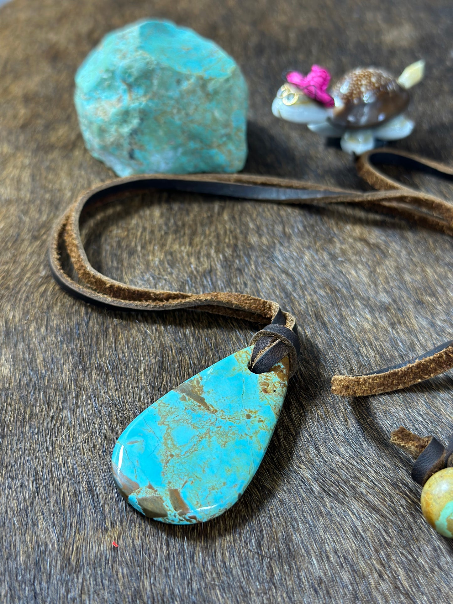 Kingman Leather Necklace