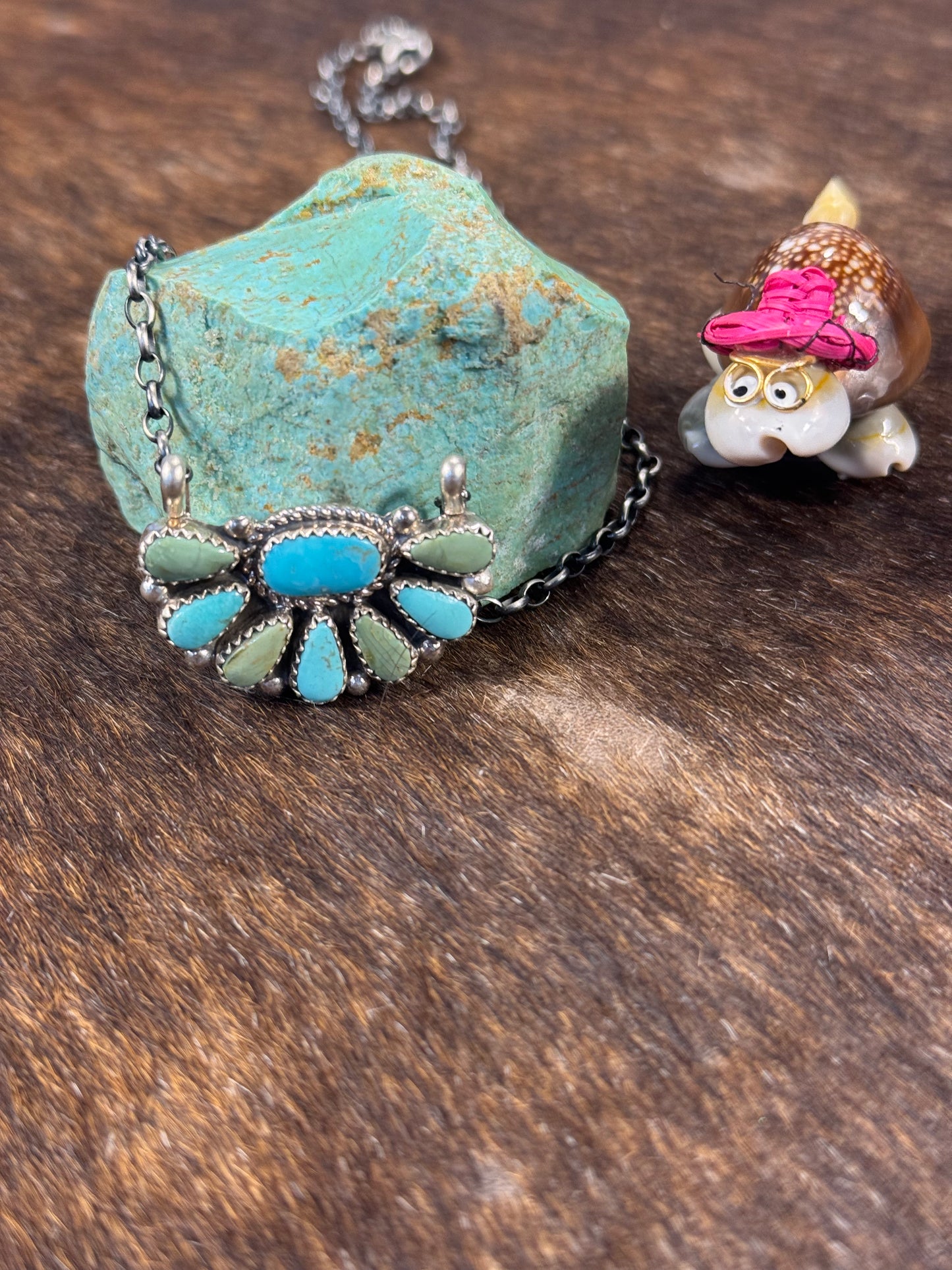 Kingman Half Cluster Necklace