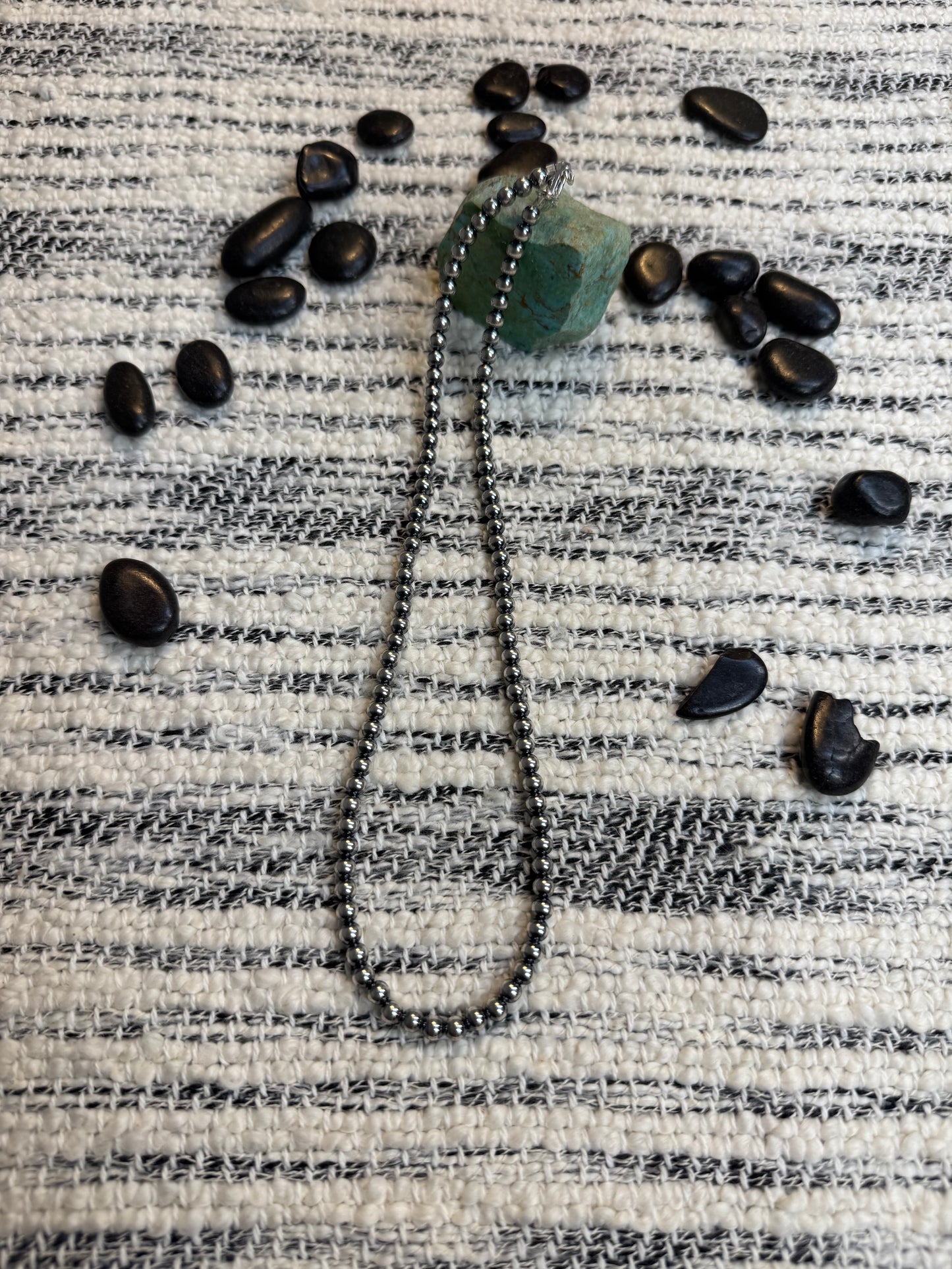 5MM " Navajo Style" Sterling Pearls Necklaces