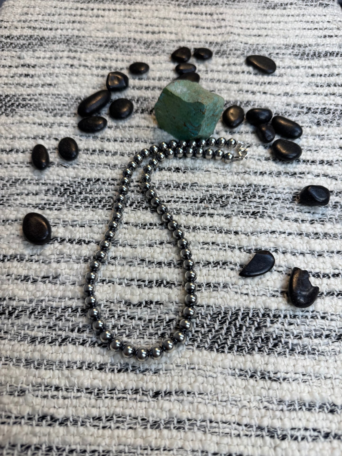8MM Navajo Style Pearl Necklace