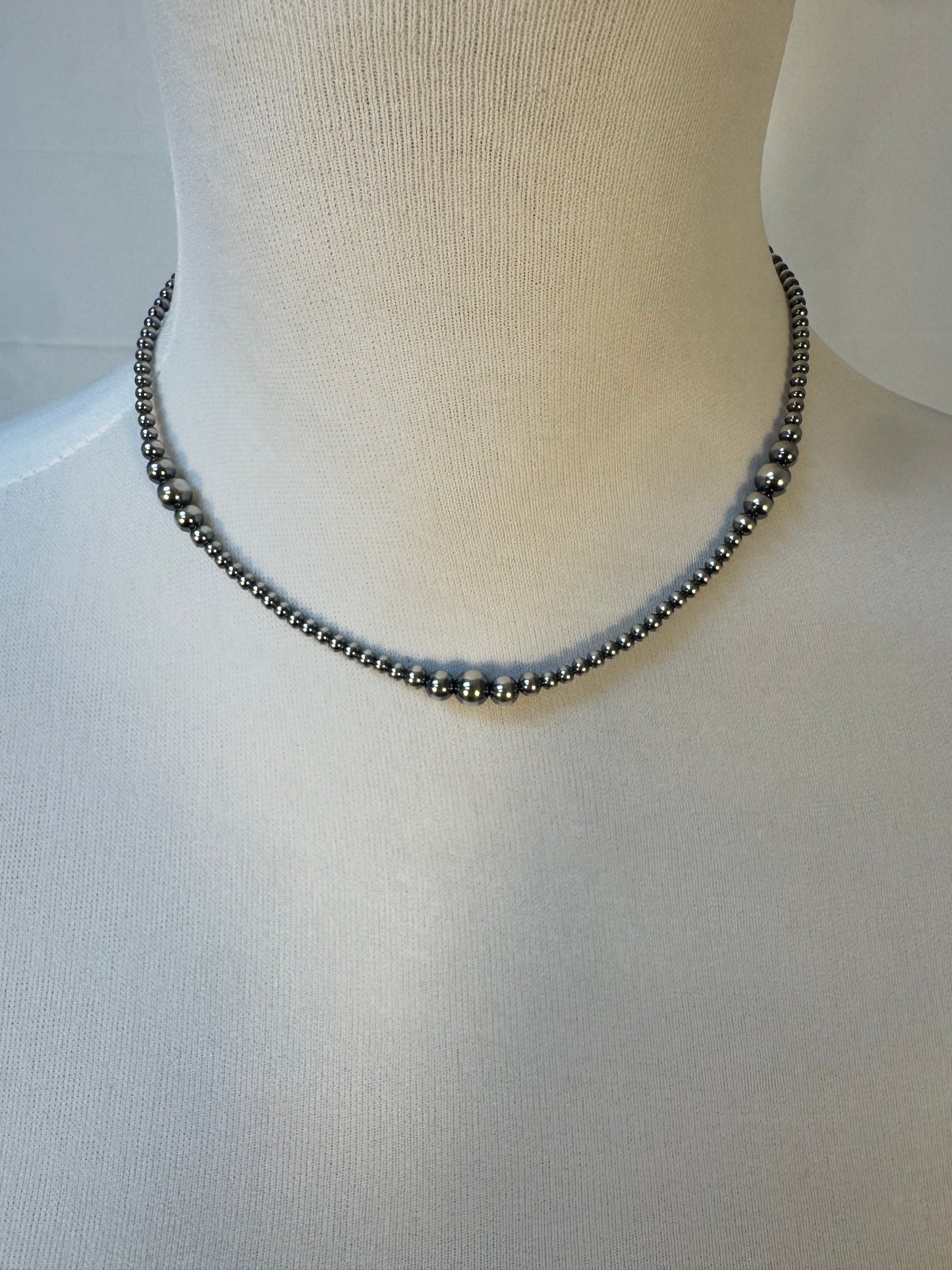 3-6 mm Variated "Navajo Style" Sterling Pearls