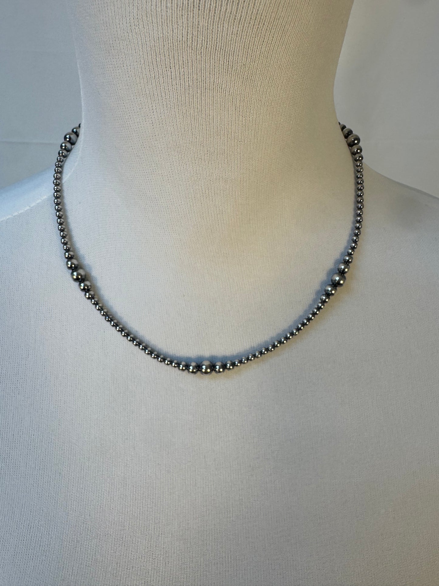 3-6 mm Variated "Navajo Style" Sterling Pearls
