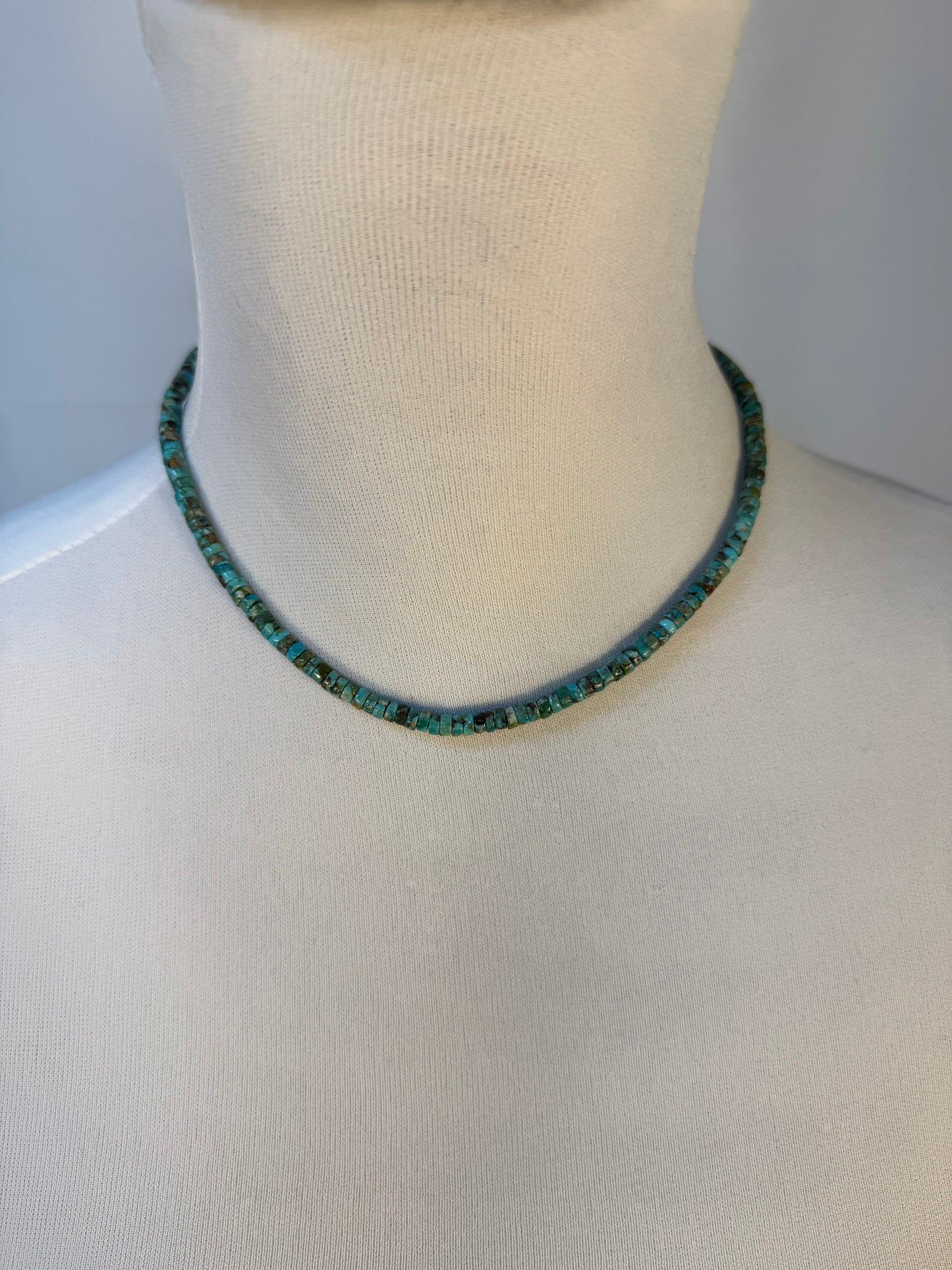 3mm Turquoise Heishi Necklace
