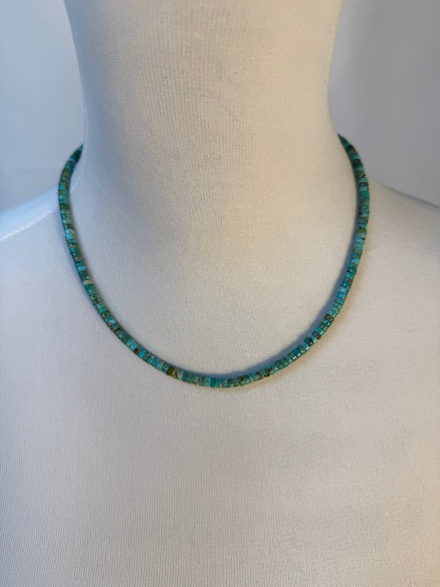 4mm Heishi Kingman Necklace