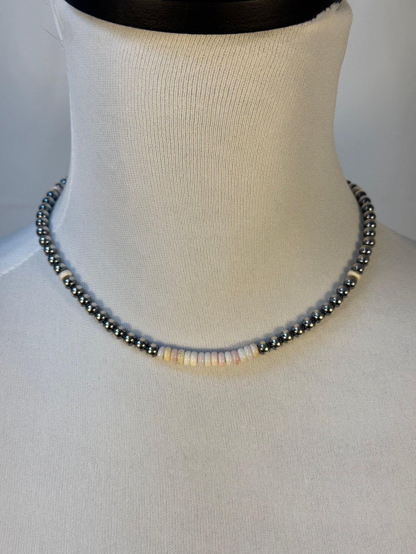 5MM Navajo Style Beads and "Cotton Candy" Necklace