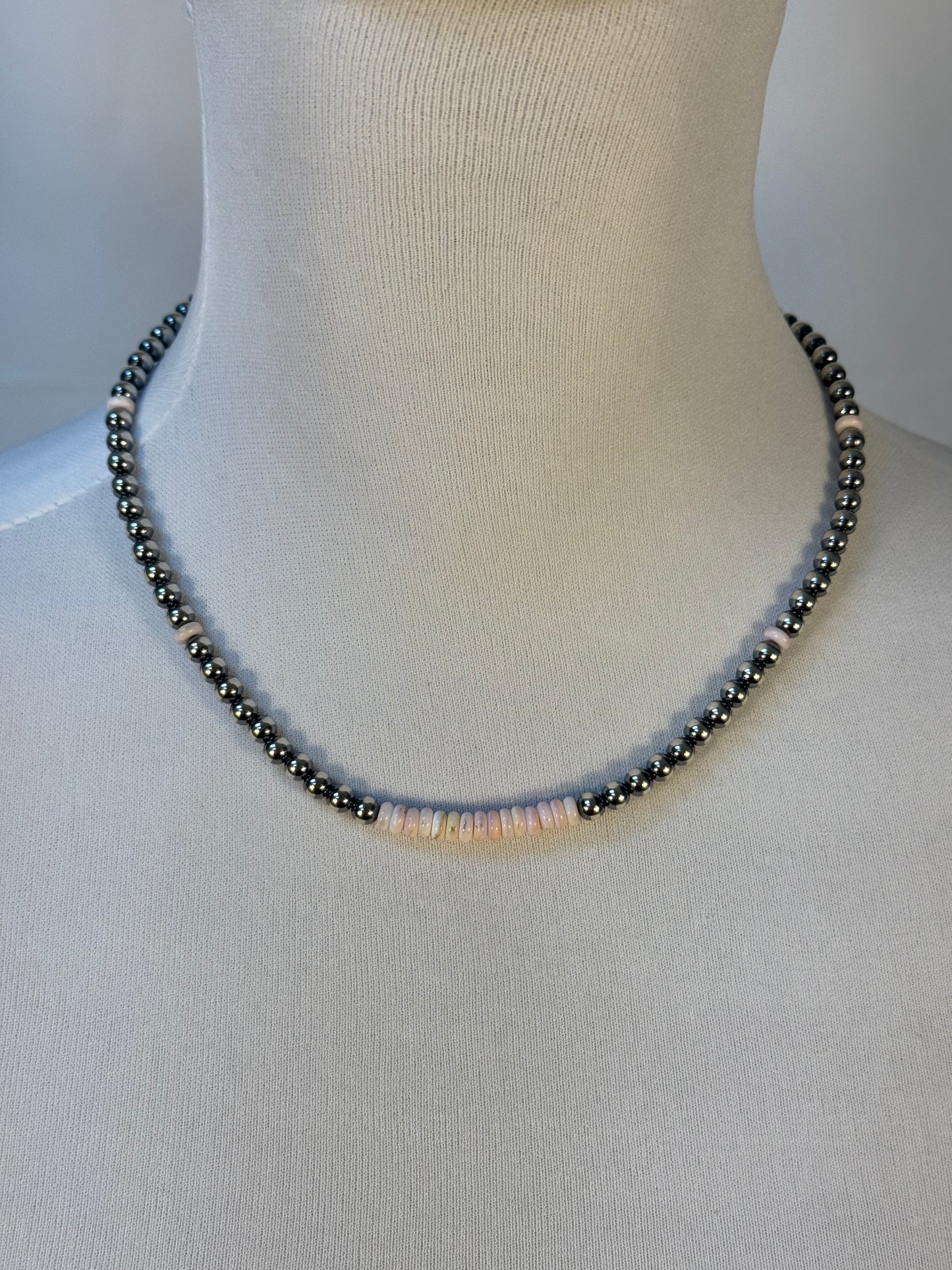 5MM Navajo Style Beads and "Cotton Candy" Necklace