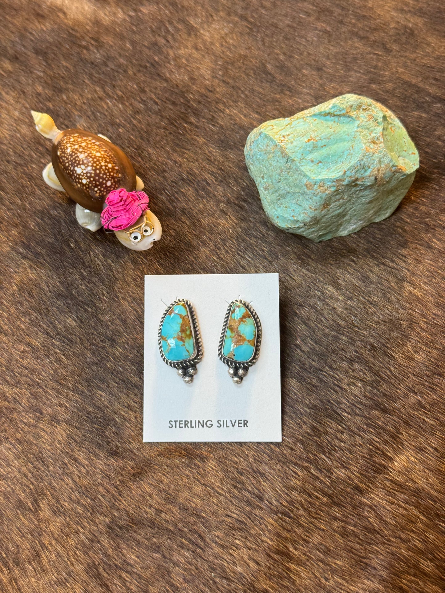 Kingman Turquoise Stud Earrings