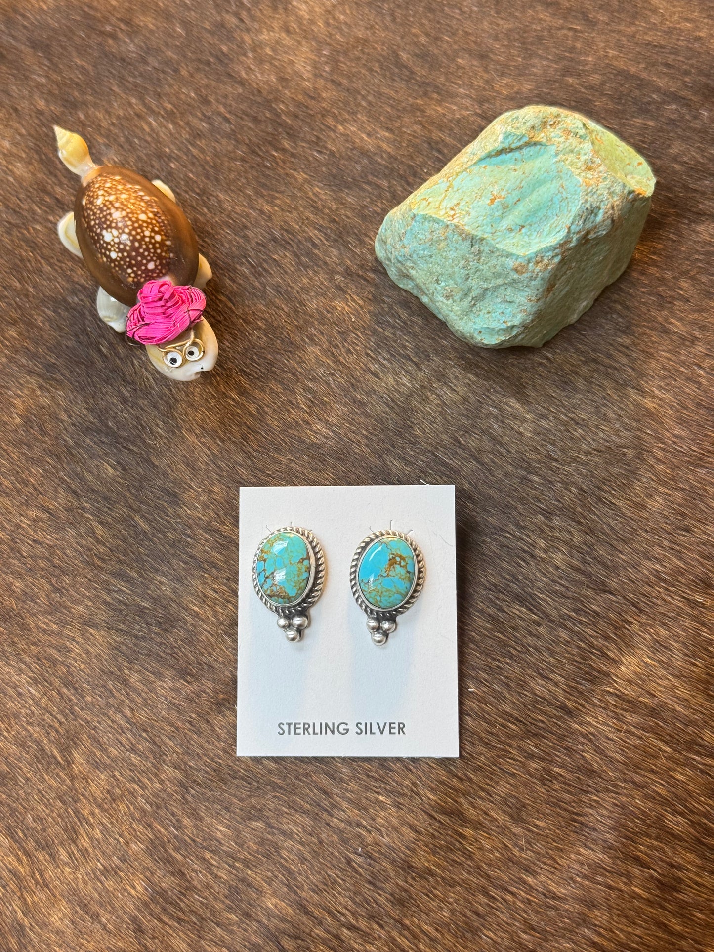 Kingman Turquoise Stud Earrings