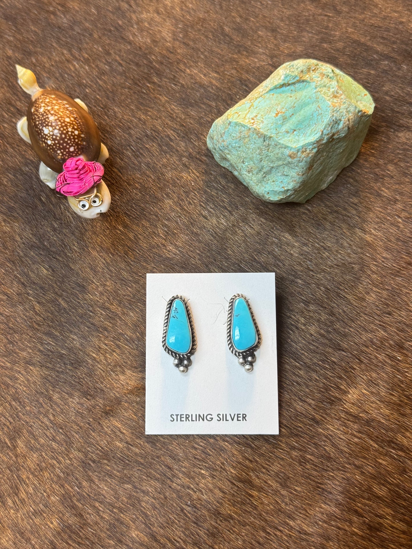 Kingman Turquoise Stud Earrings