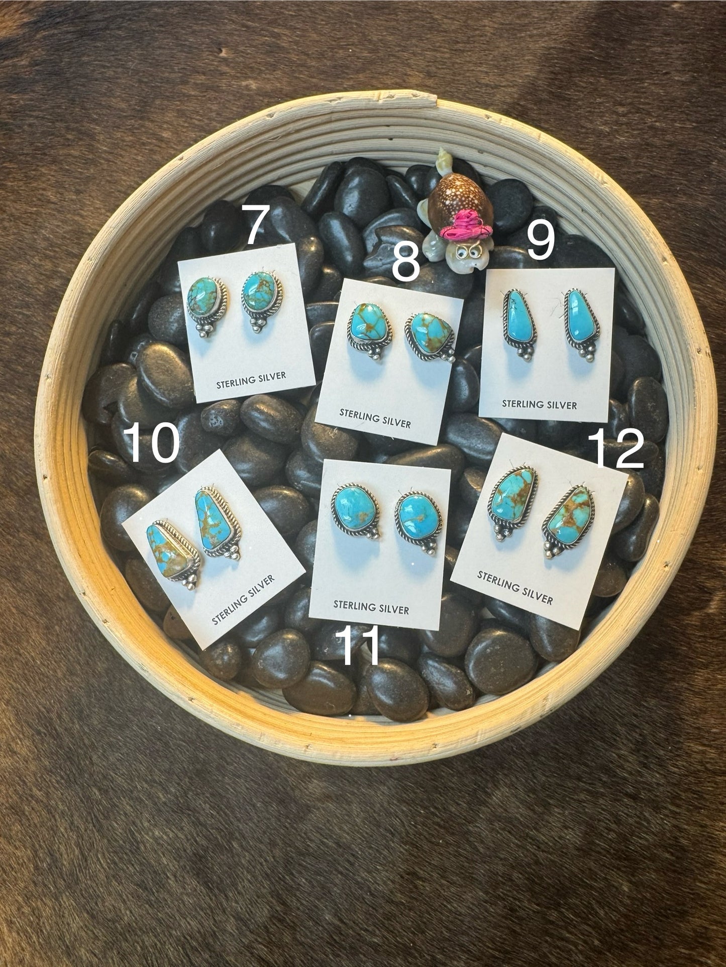 Kingman Turquoise Stud Earrings