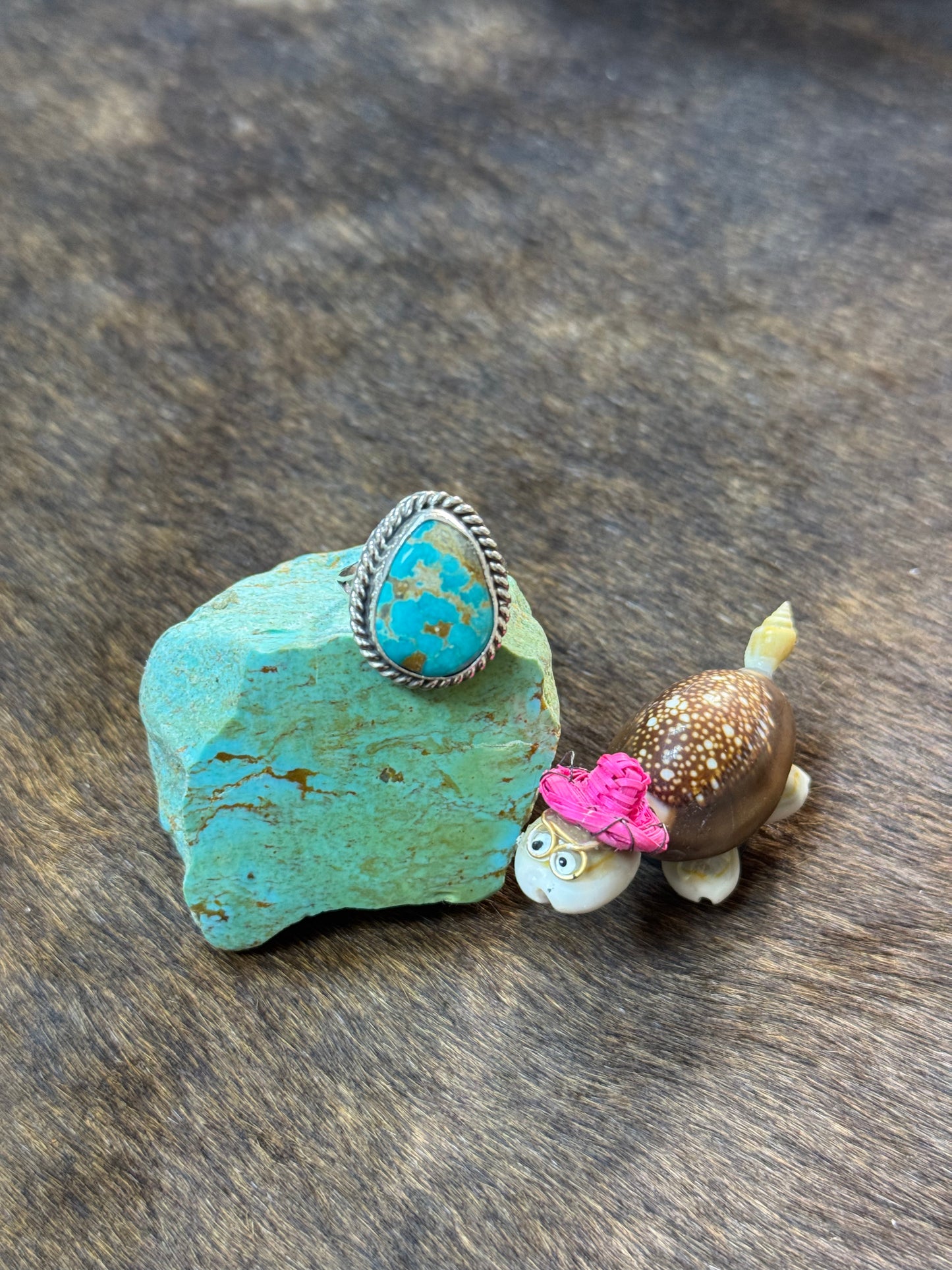 Size 7.5" Kingman Turquoise Rings