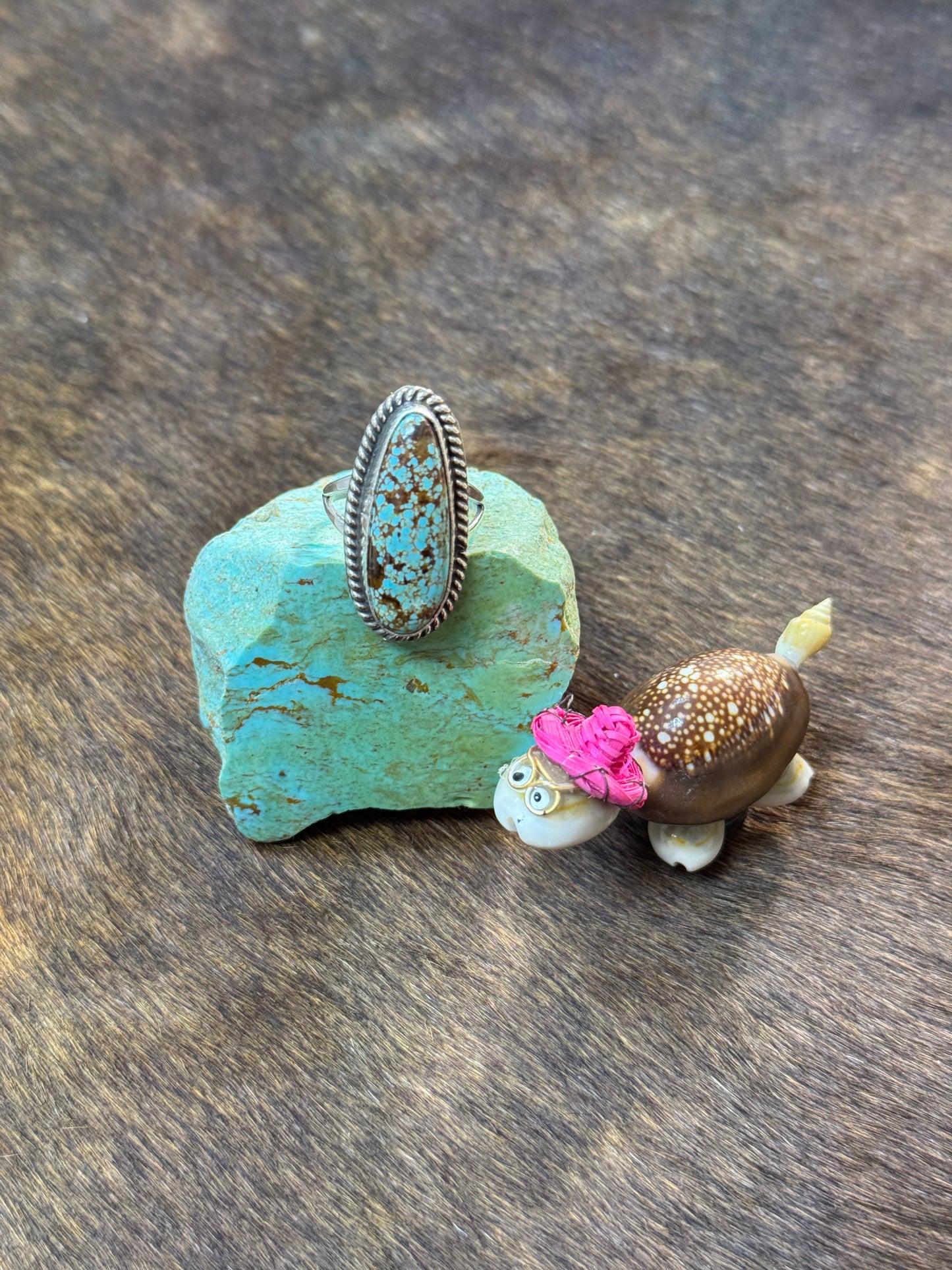 Size 8 Kingman Turquoise Rings