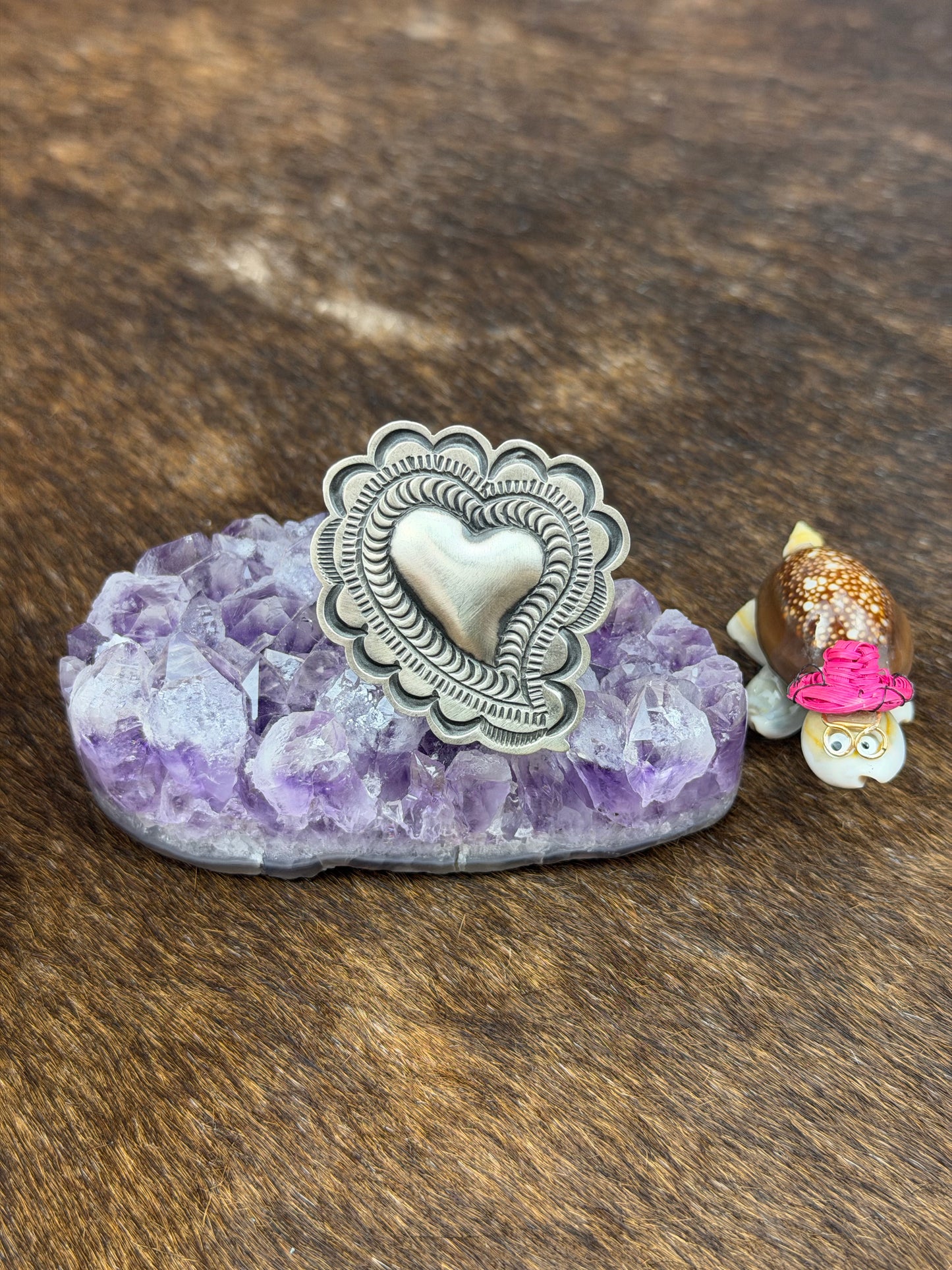 Sterling Silver Heart Stamp Ring