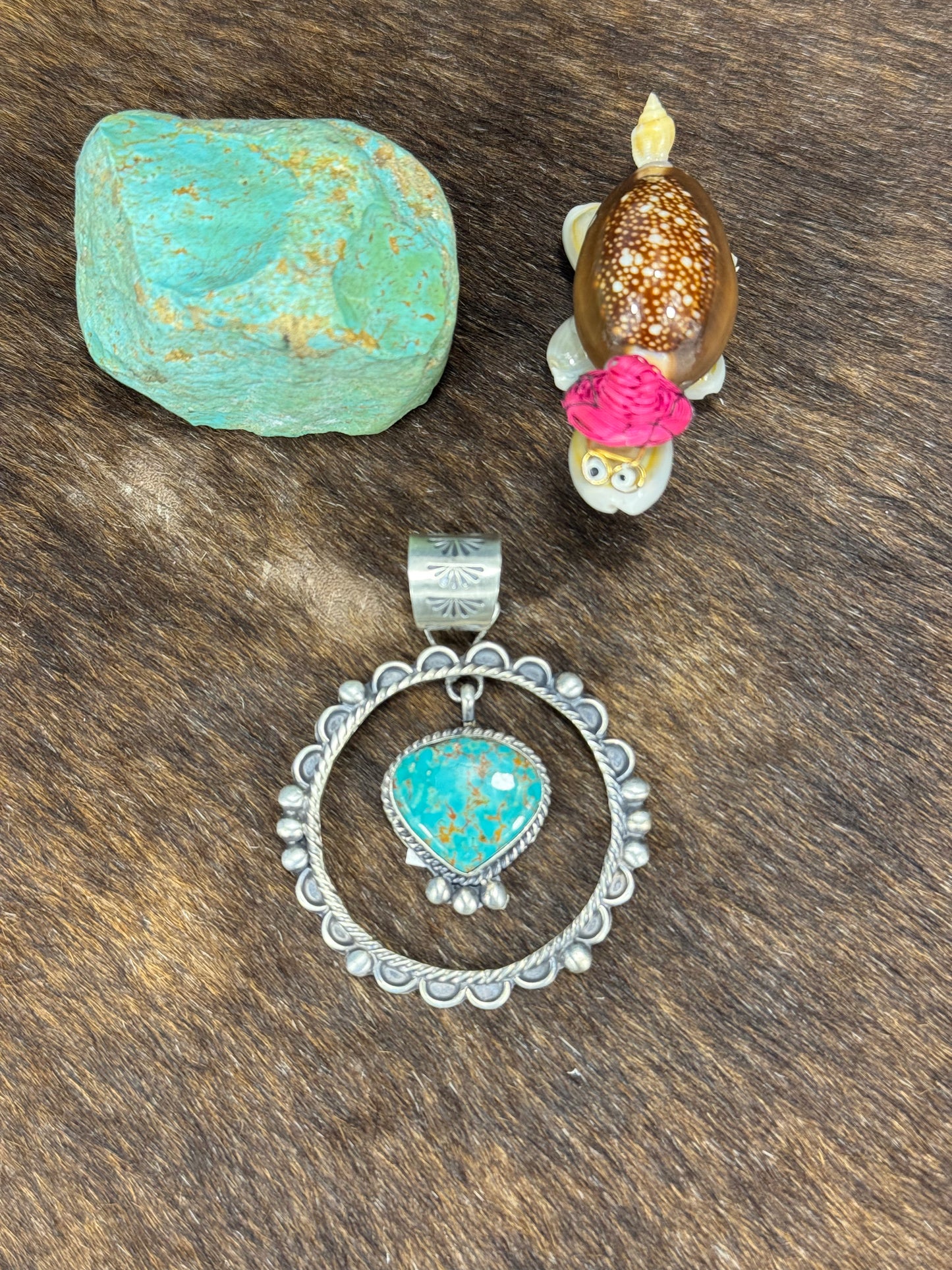Kingman Turquoise Heart Pendant