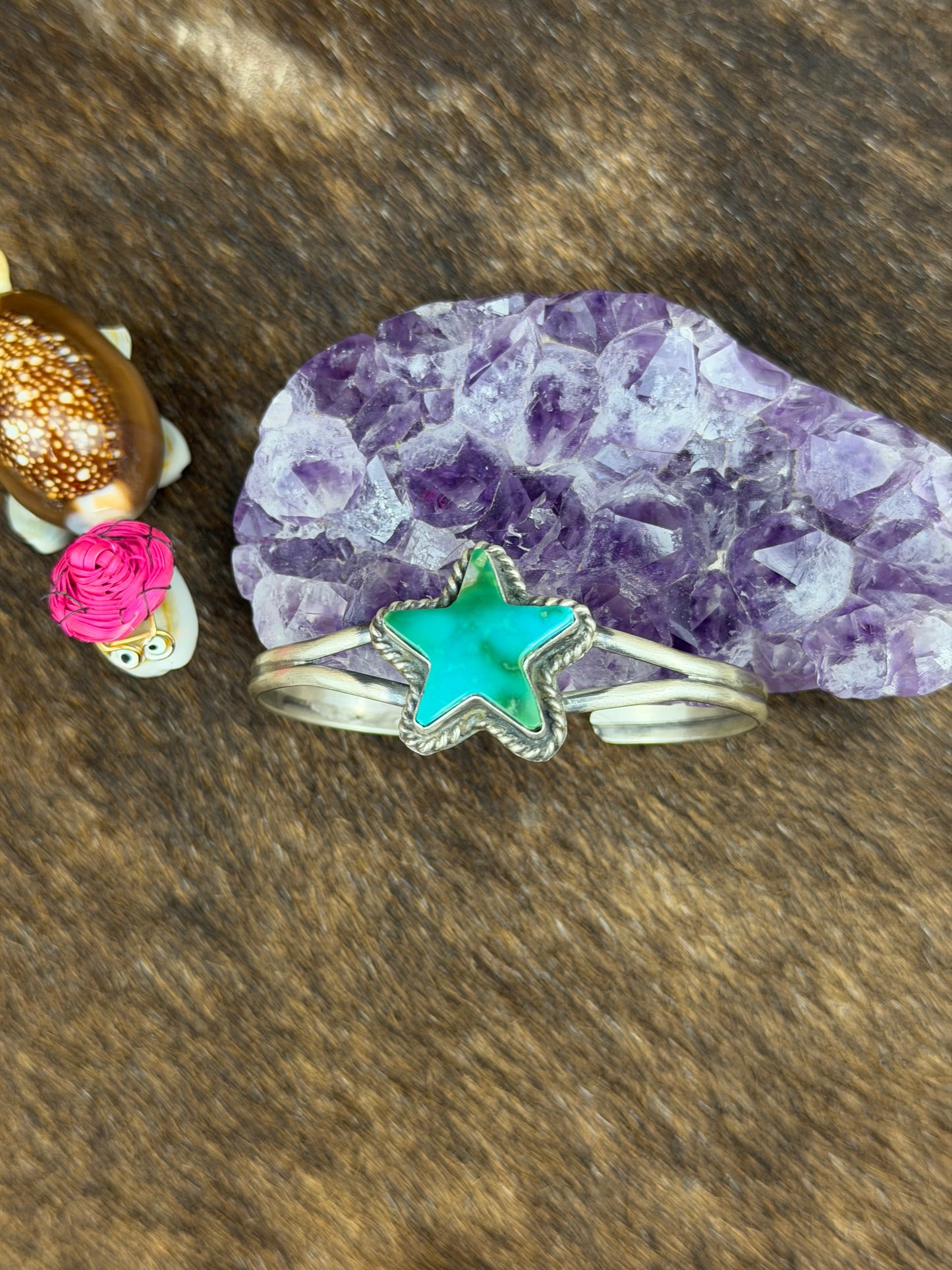 Sonoran Turquoise Sterling Silver Star cuff